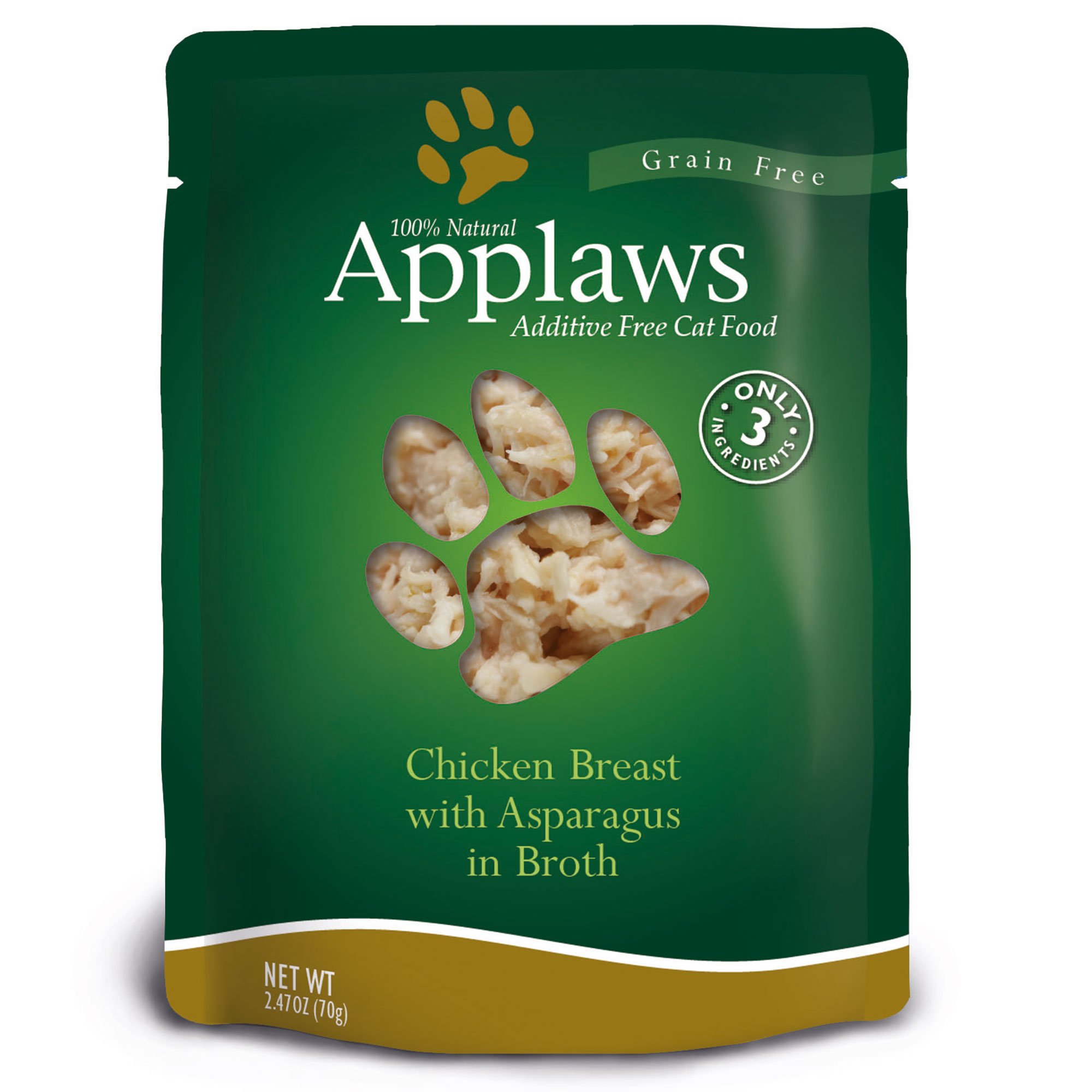 Applaws Chicken Breast with Asparagus in Broth Pouch Grain Free Cat