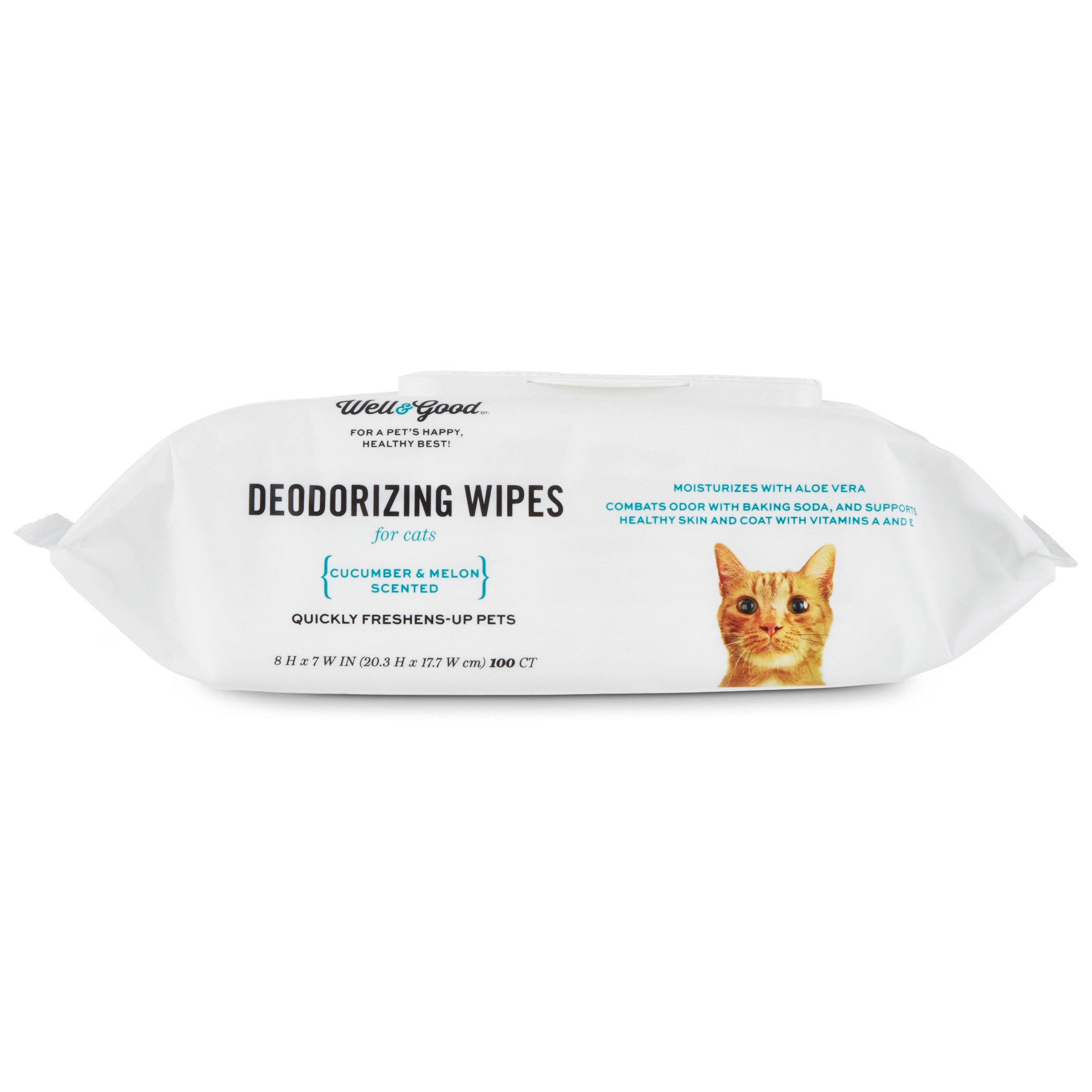 Well & Good Deodorizing Cucumber Melon Cat Wipes Petco