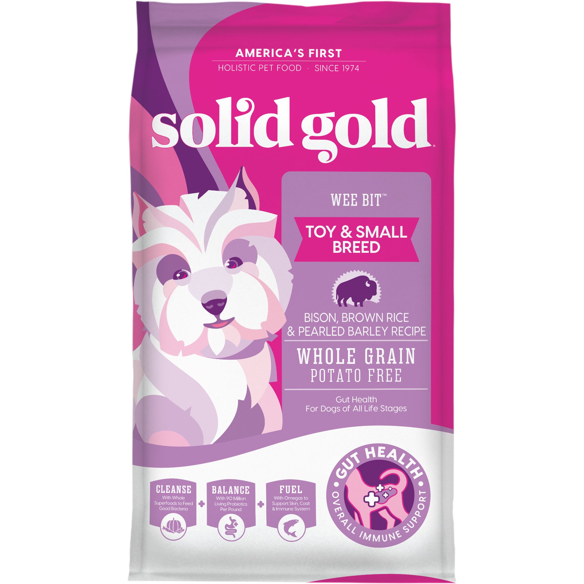 Solid Gold Wee Bit Bison, Brown Rice & Pearled Barley Dog Food | Petco