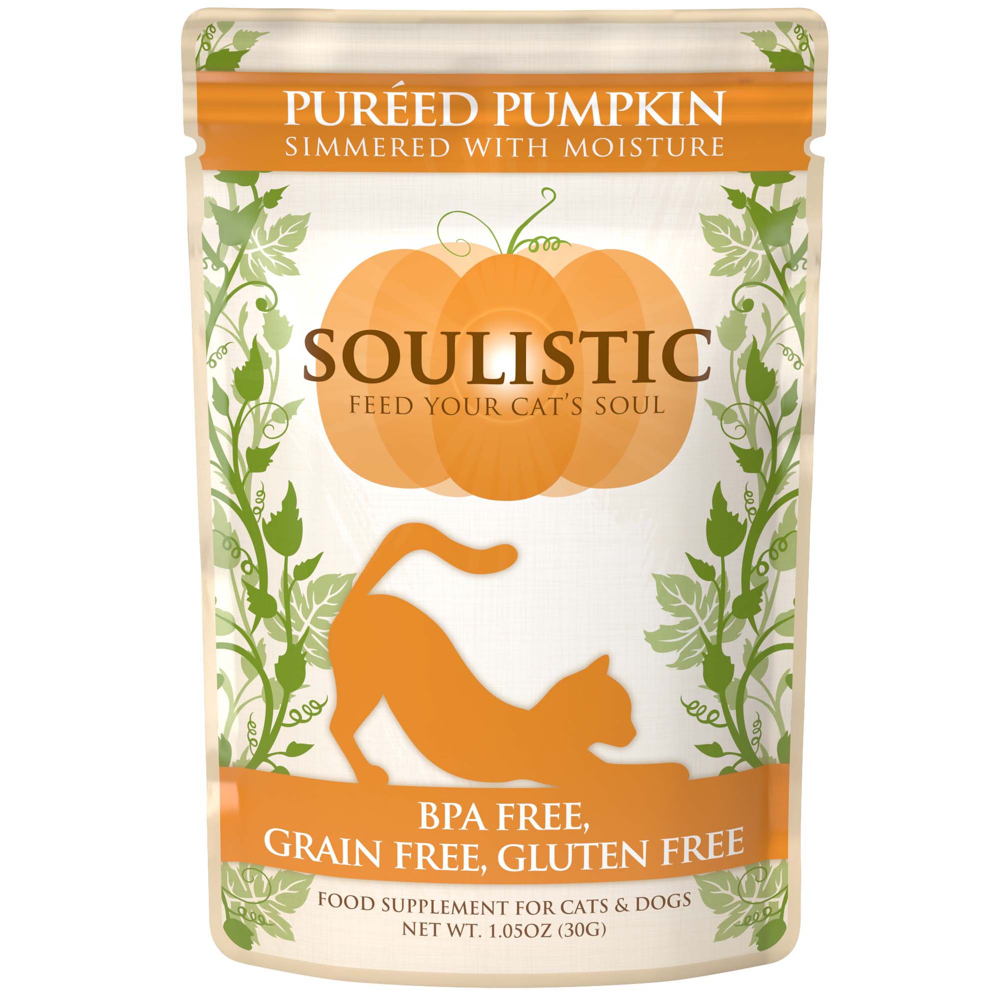 Soulistic Pureed Pumpkin Adult Cat Food Pouch Petco