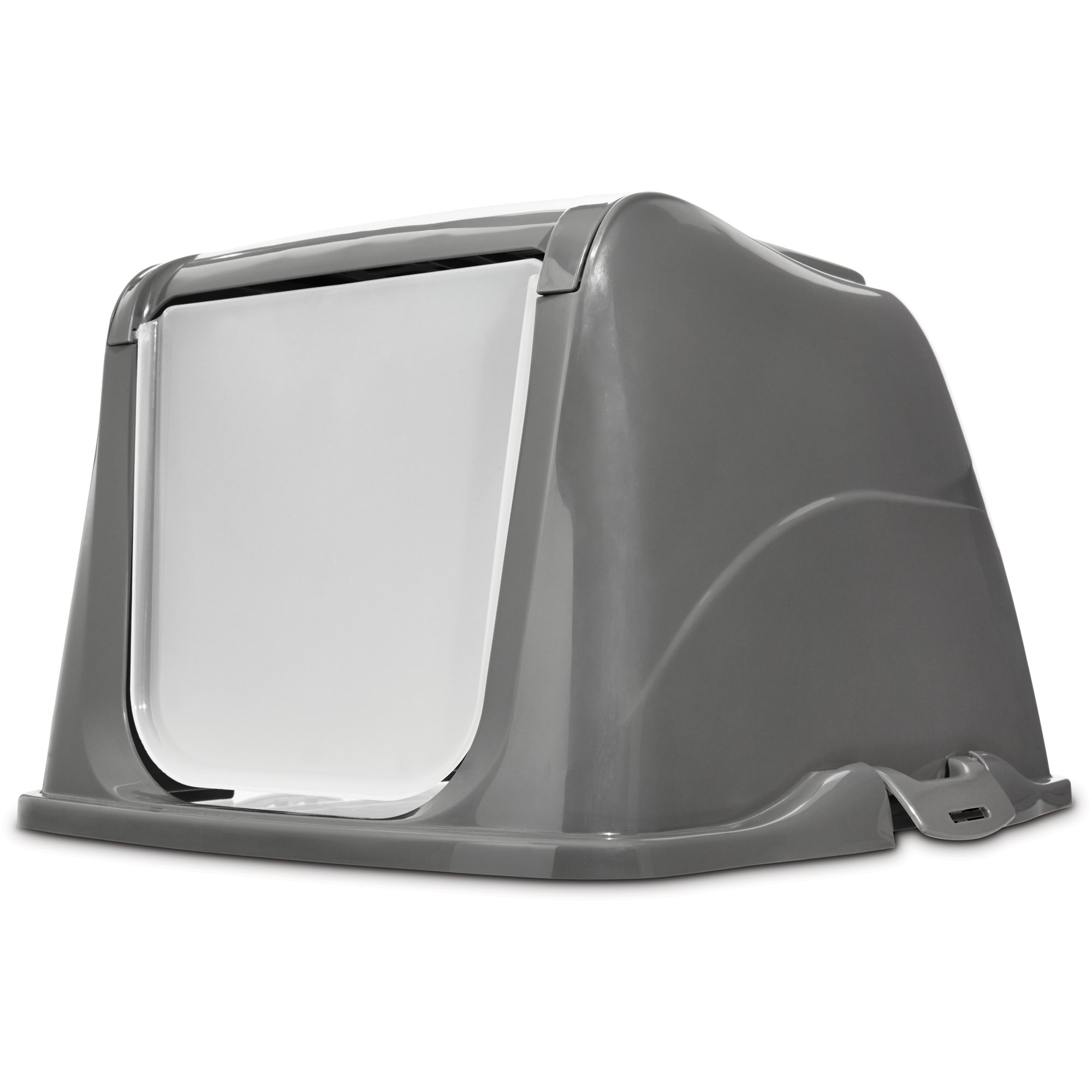 So Phresh Flip Top Cat Litter Box Hood In Grey X Large Petco