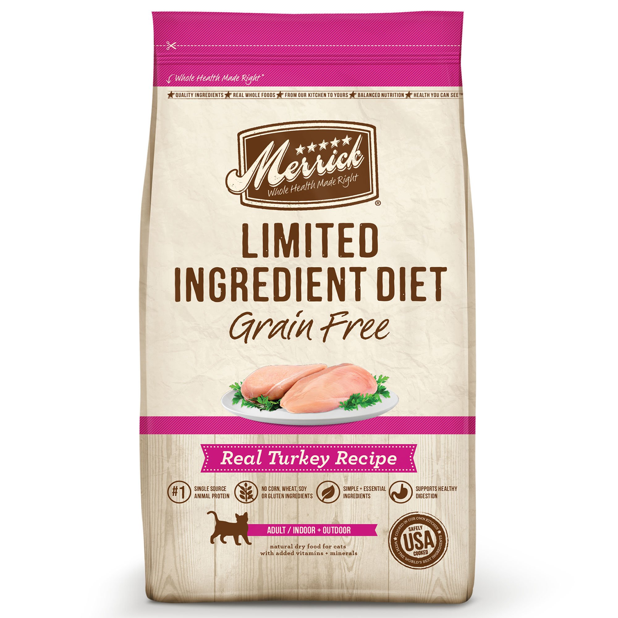 UPC 022808390251 product image for Merrick Limited Ingredient Diet Grain Free Turkey Cat Food, 4 lbs. () | upcitemdb.com