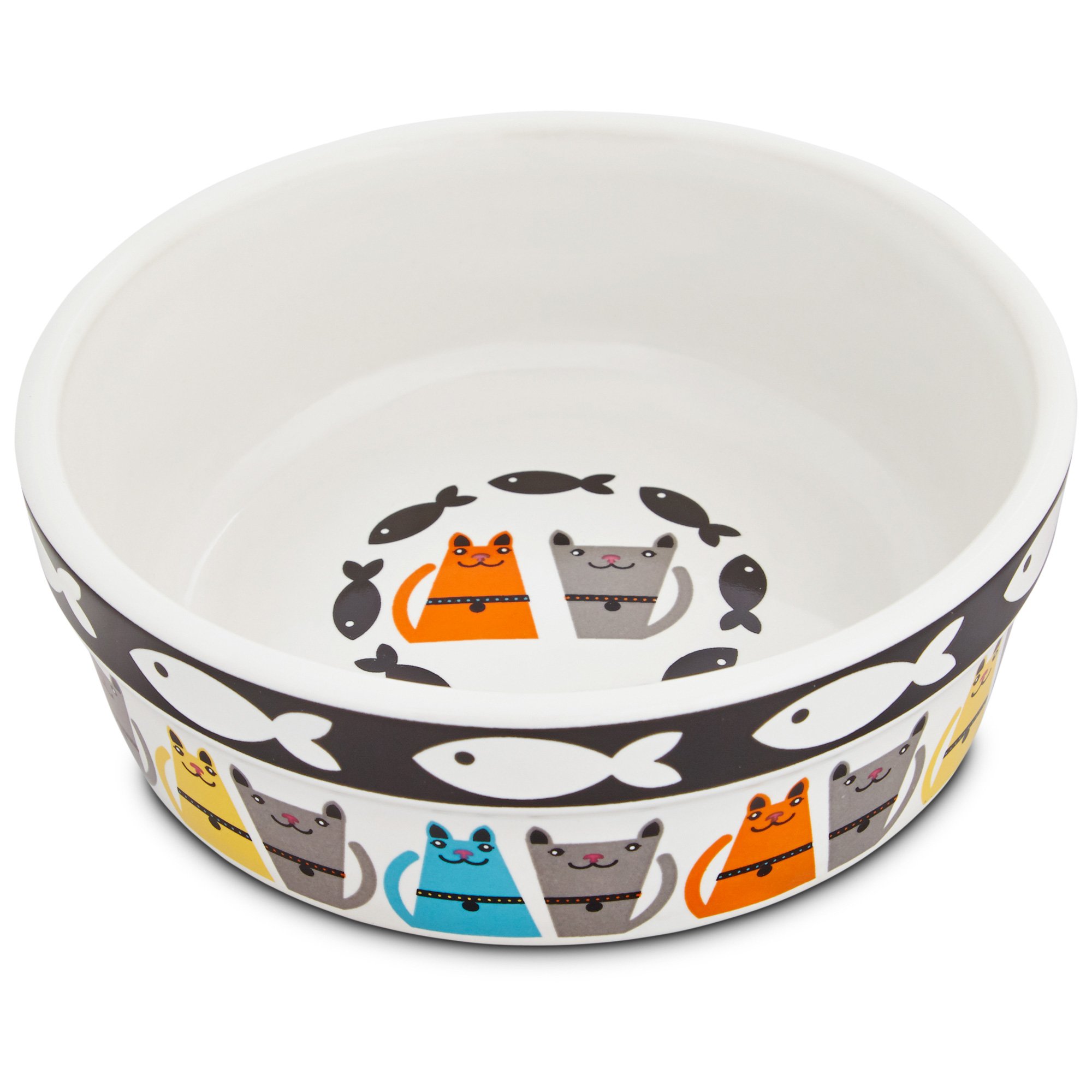 Harmony Tough Guys Ceramic Cat Bowl Petco