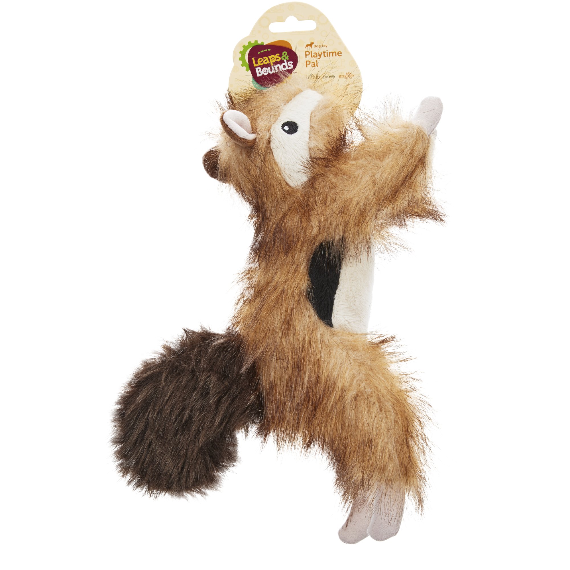 squirrel tree trunk dog toy