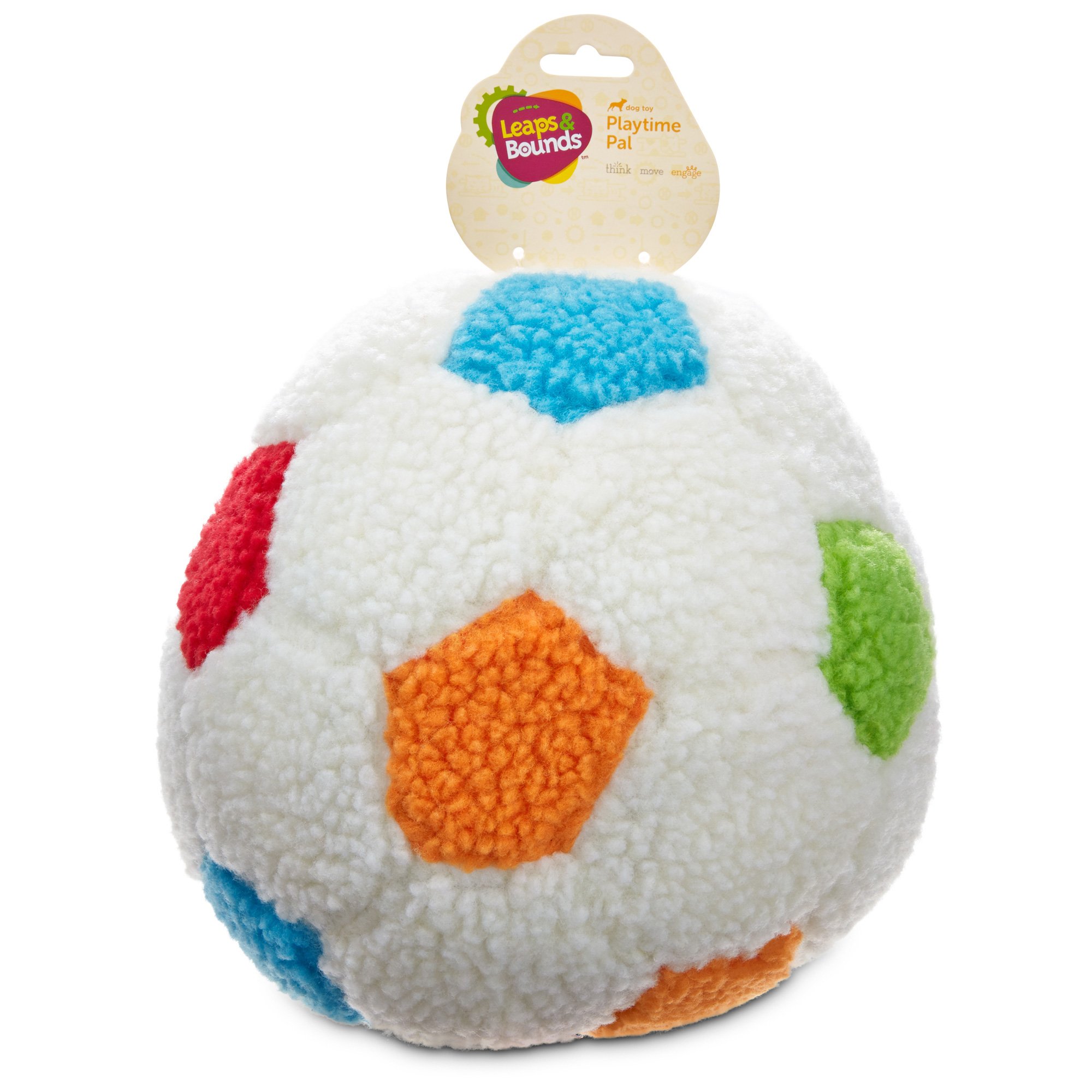 large plush soccer ball dog toy