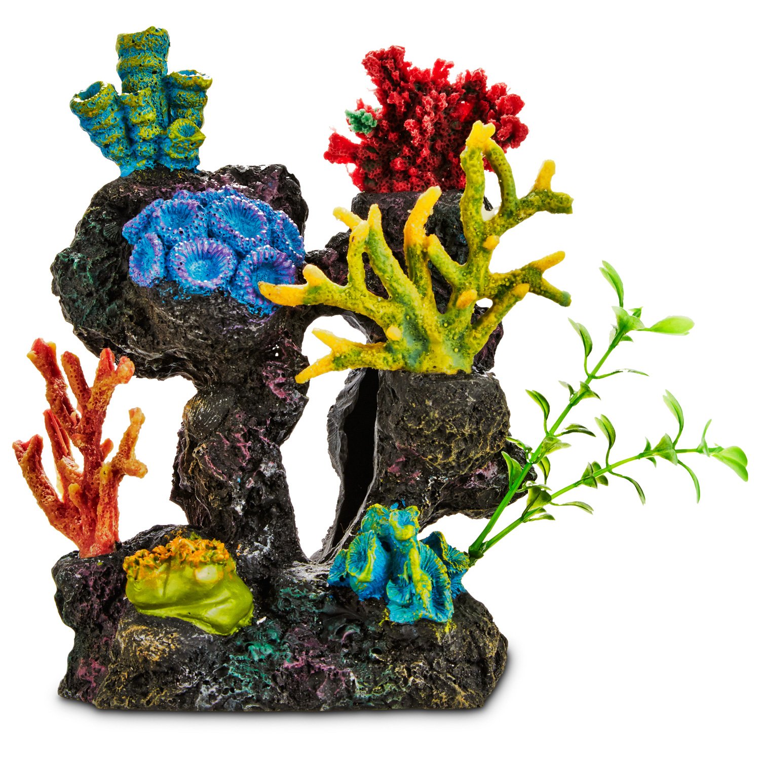 Imagitarium Coral Reef with Silk Plants Aquarium Ornament | Petco