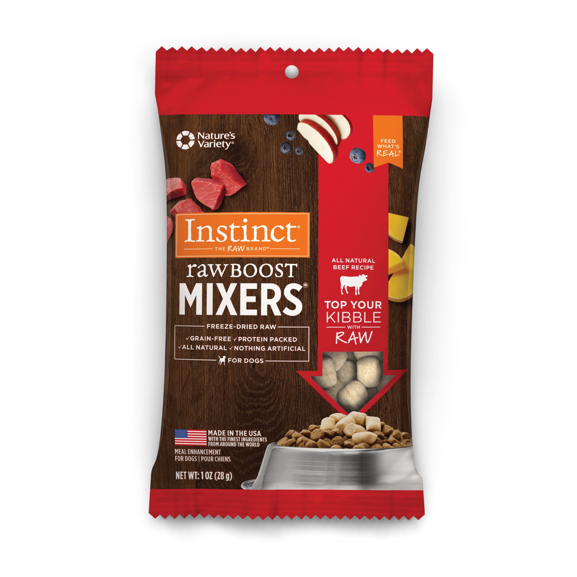 Instinct Freeze Dried Raw Boost Mixers Grain Free All Natural Beef Wet