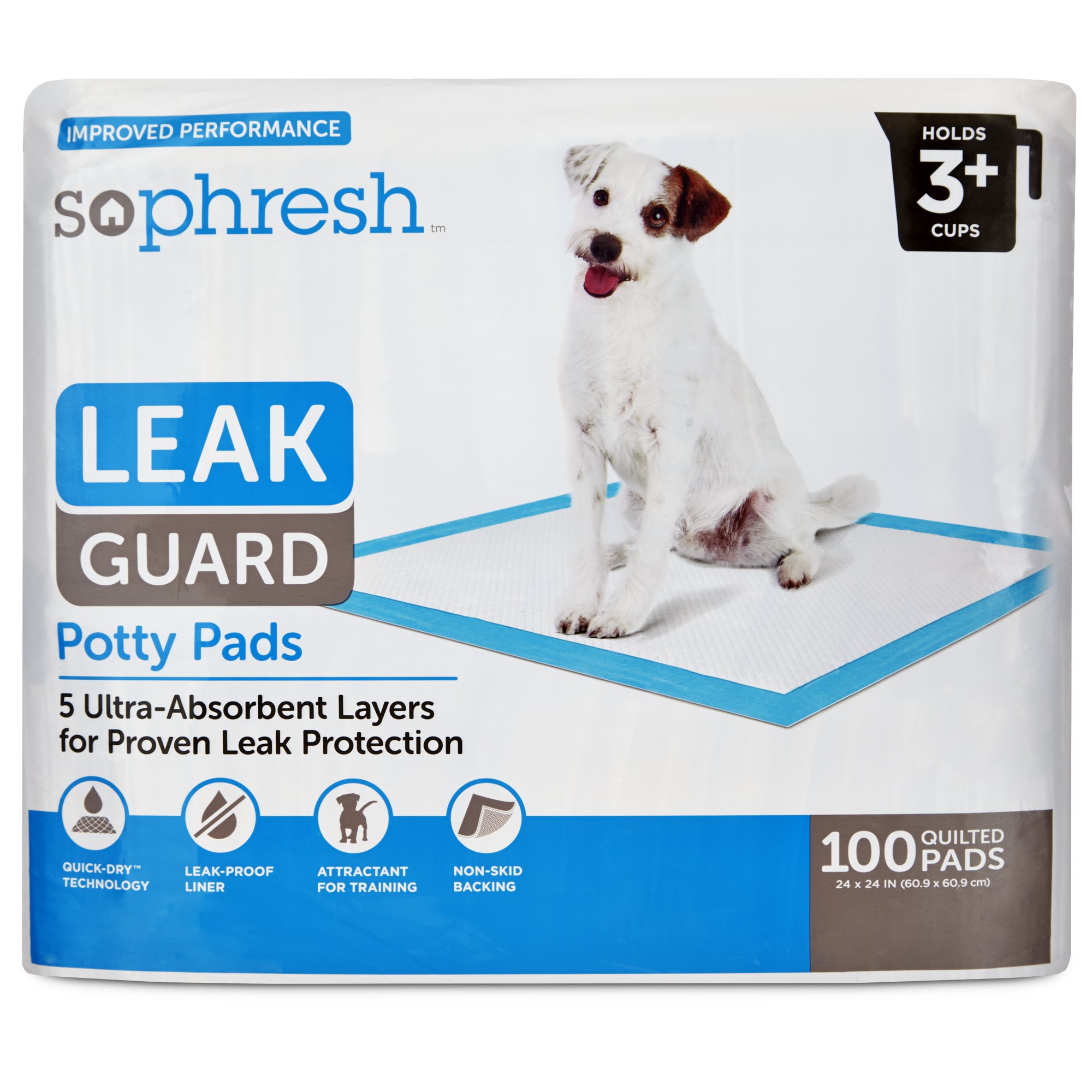 So Phresh Leak Guard Quilted Potty Pads Petco