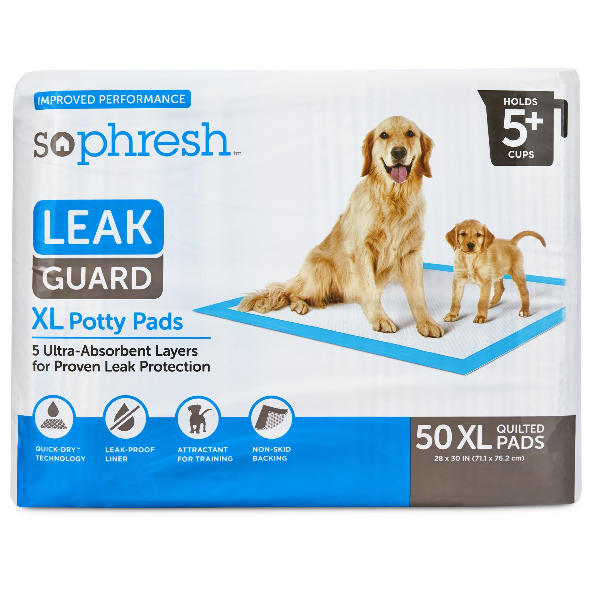So Phresh XLarge Leak Guard Quilted Potty Pads Petco