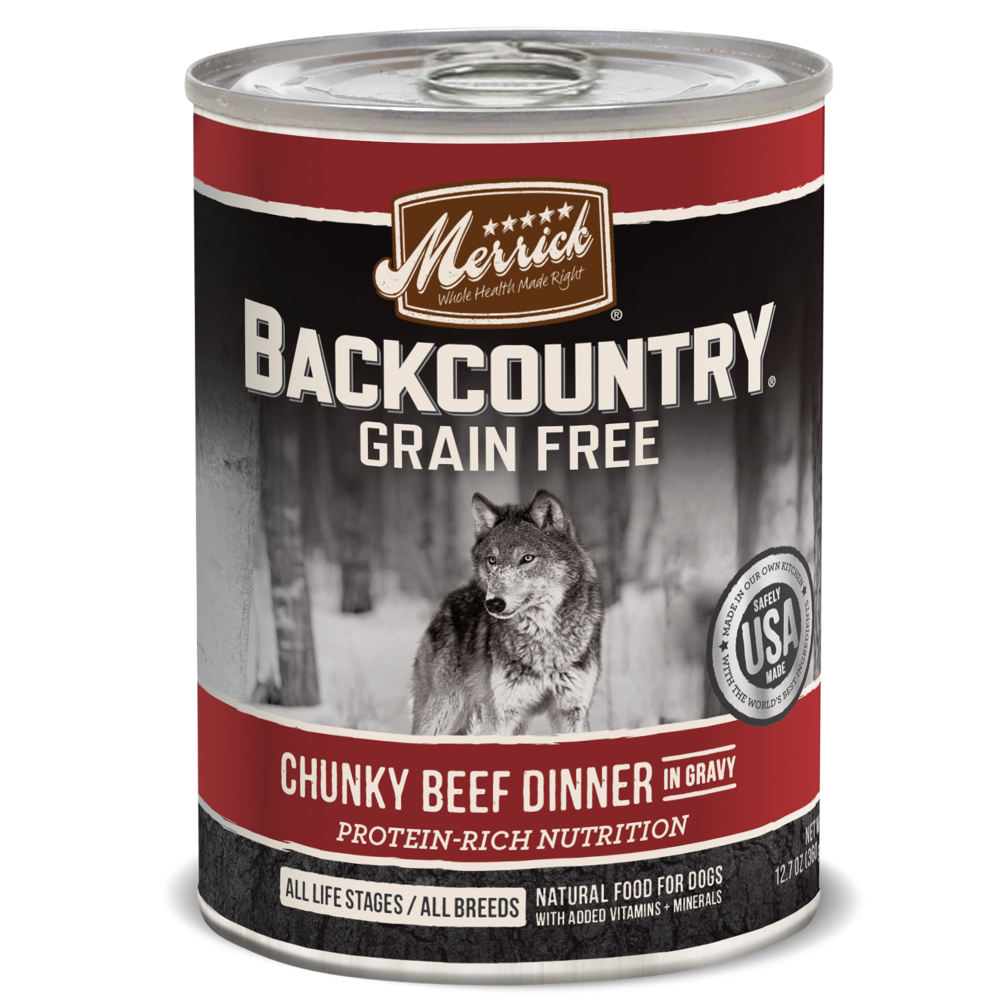 Merrick Backcountry Chunky Beef in Gravy Grain Free Wet Dog Food Petco