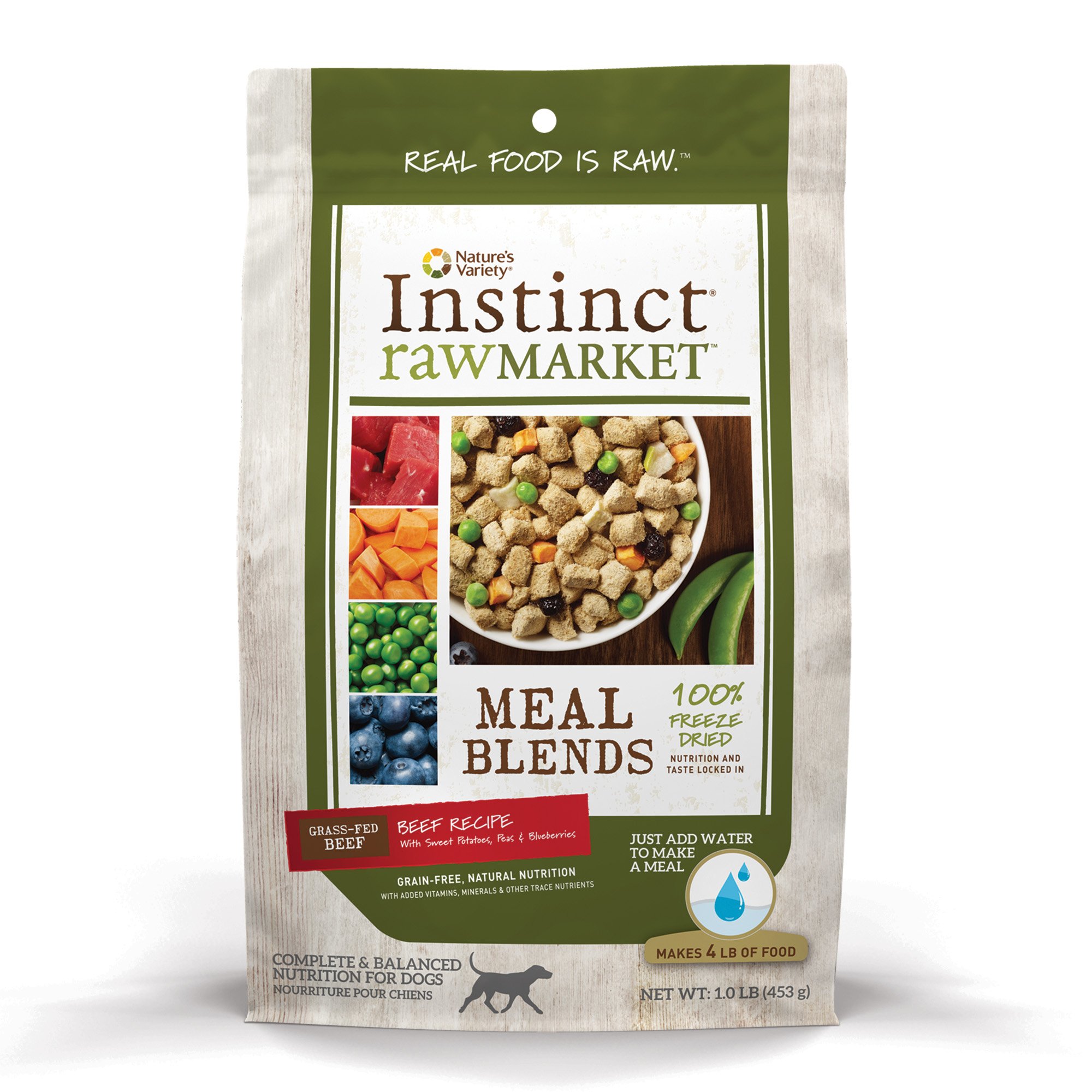 UPC 769949601760 product image for Instinct Raw Market Meal Blends Beef Recipe Freeze Dried Food for Dogs, 16 oz. | upcitemdb.com