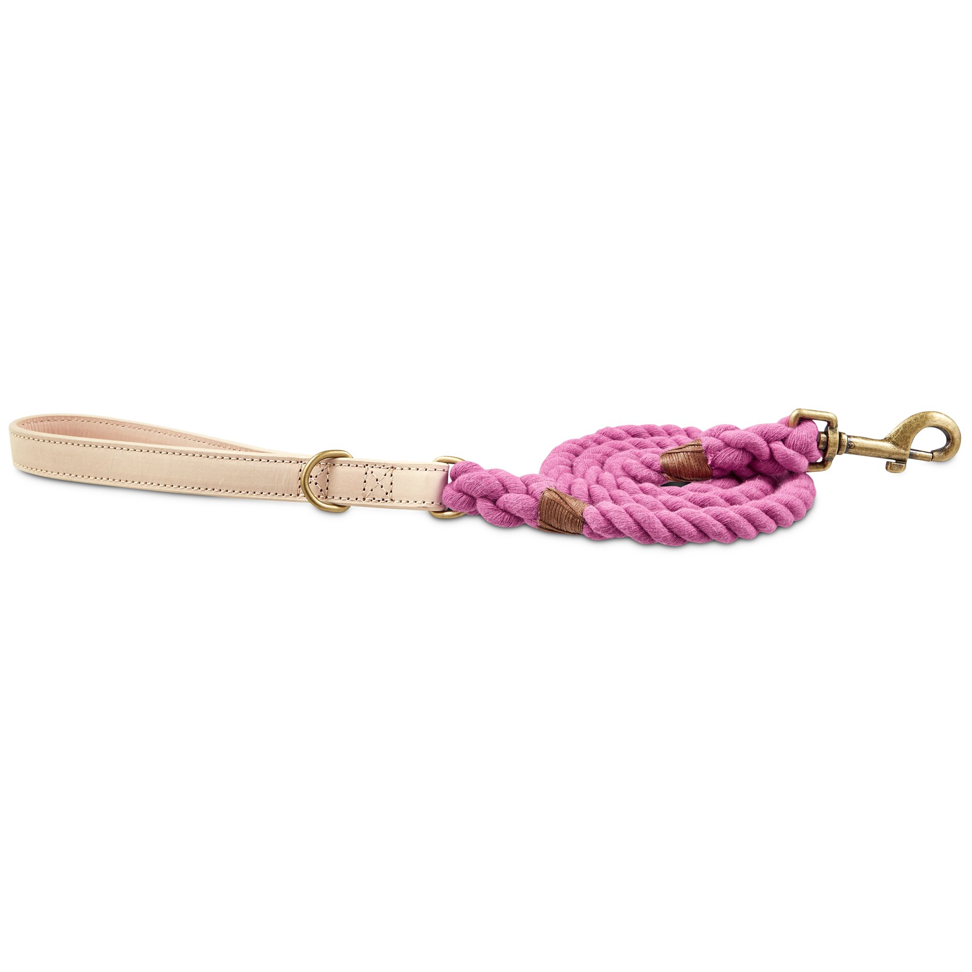 pink rope dog leash