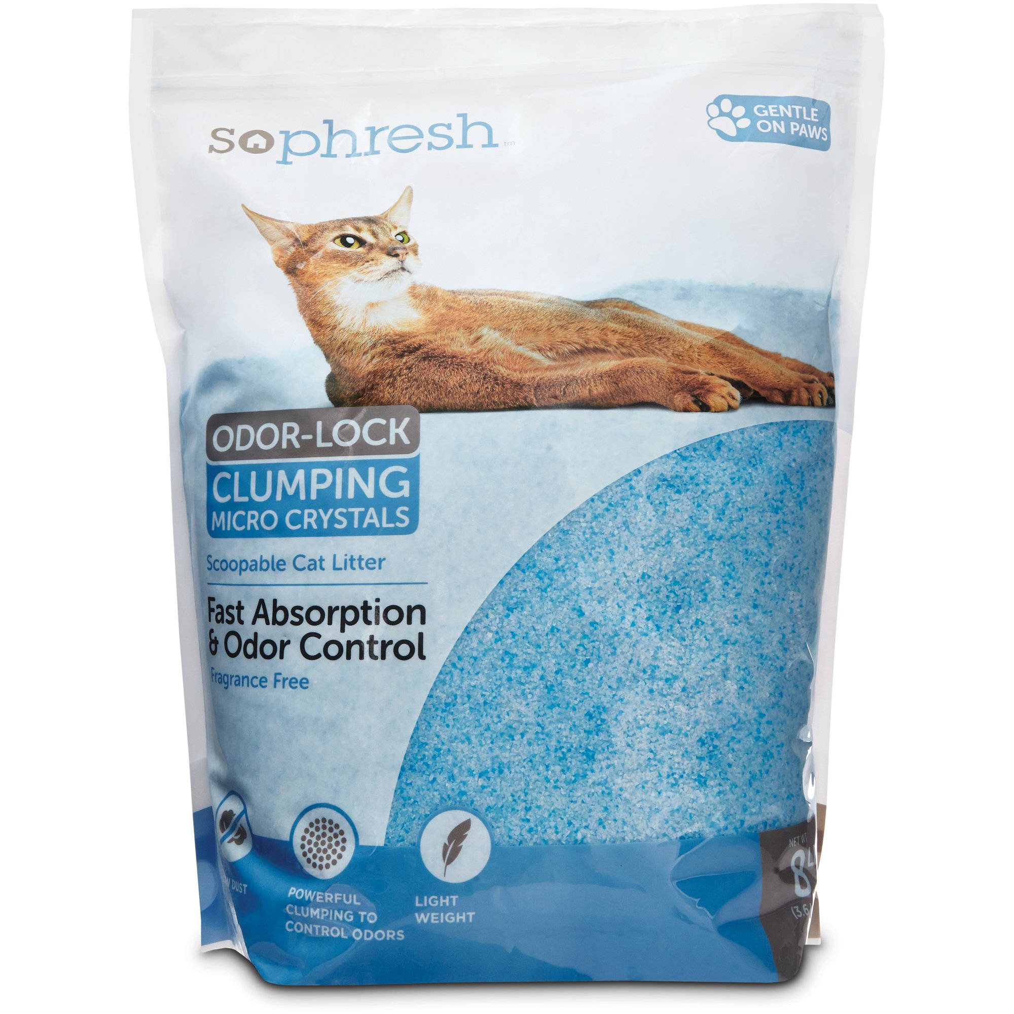 So Phresh Scoopable OdorLock Clumping Micro Crystal Cat Litter in Blue
