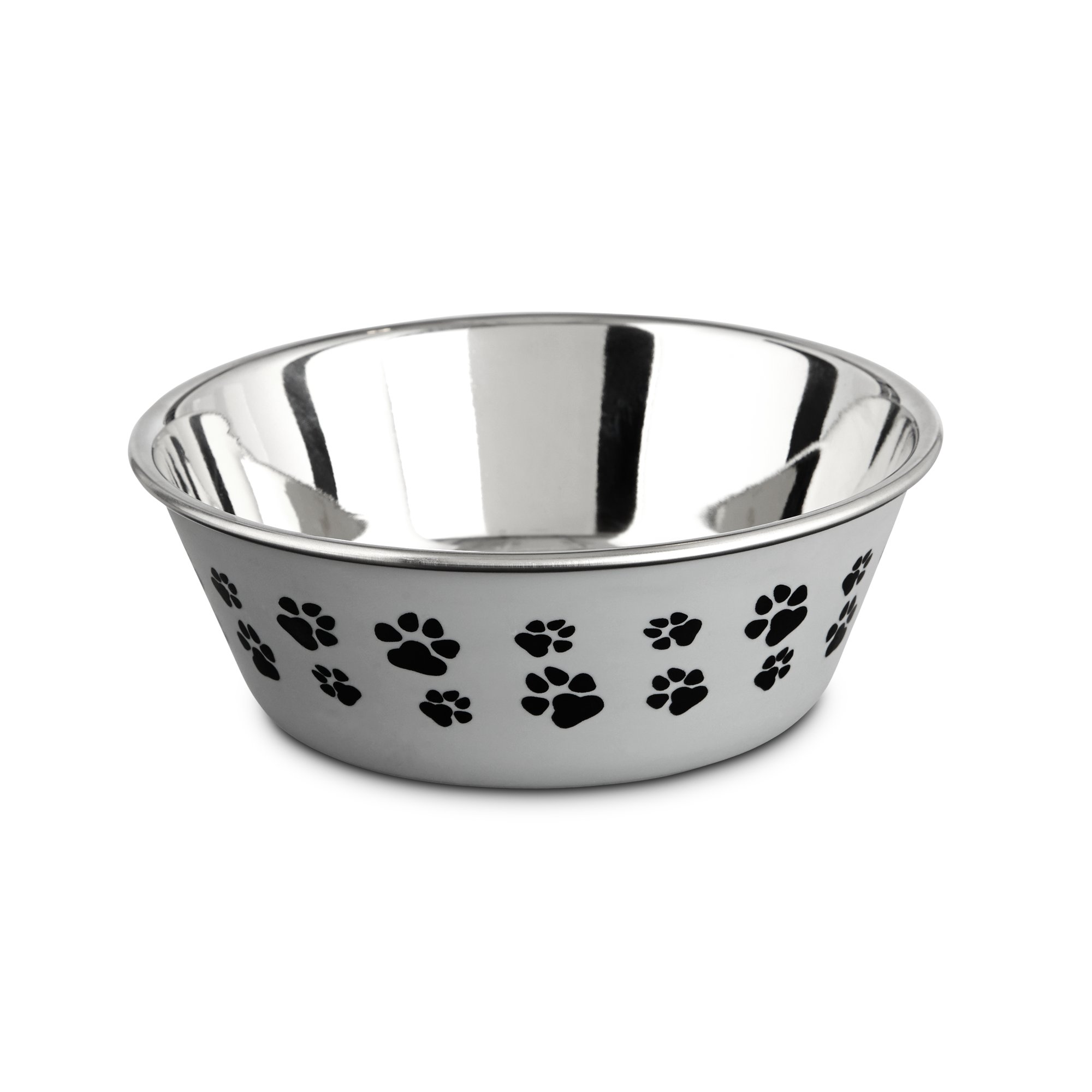 Harmony Stainless Steel Grey Paws Dog Bowl Petco