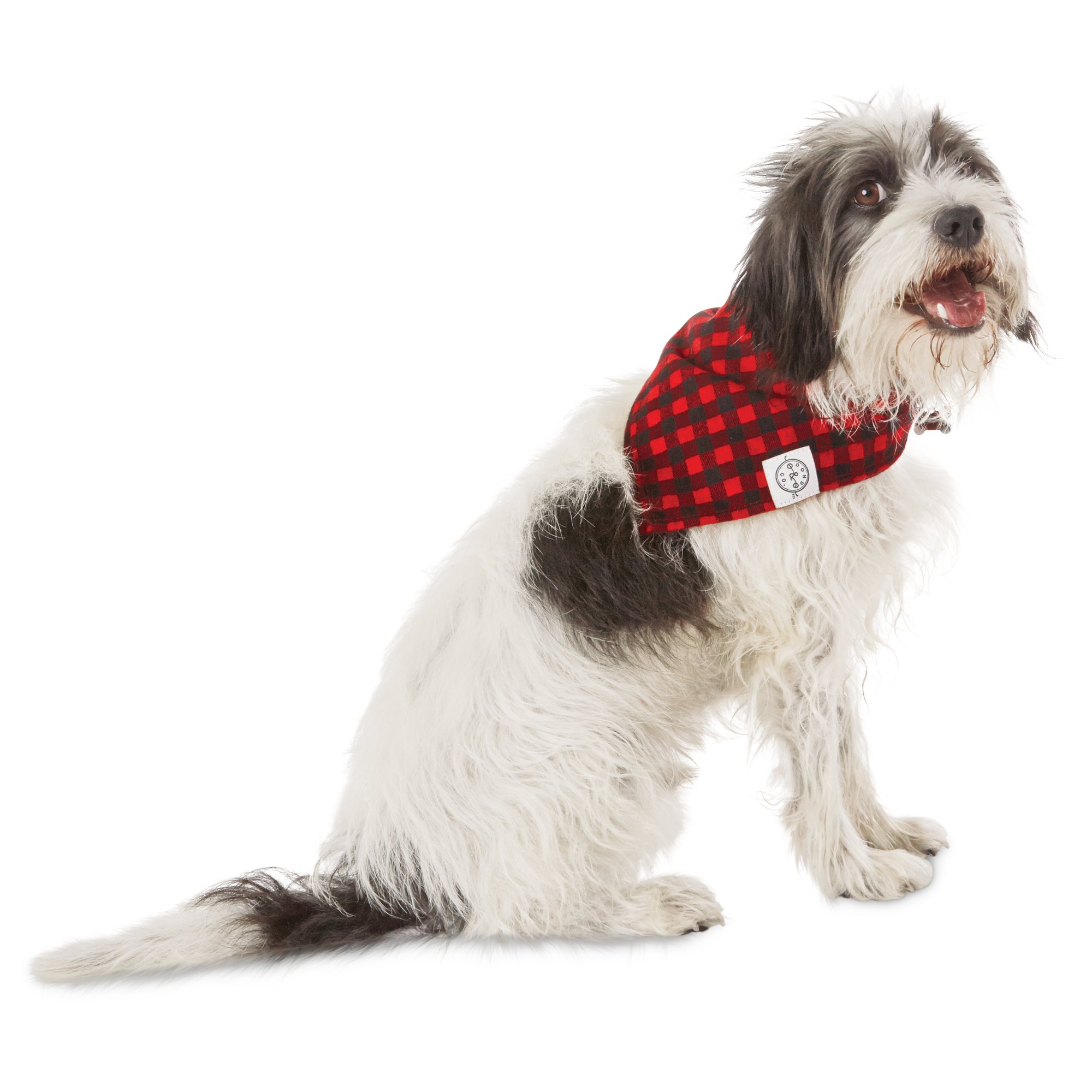 Bond Co Buffalo Checkered Dog Bandana For Neck Sizes 18 21