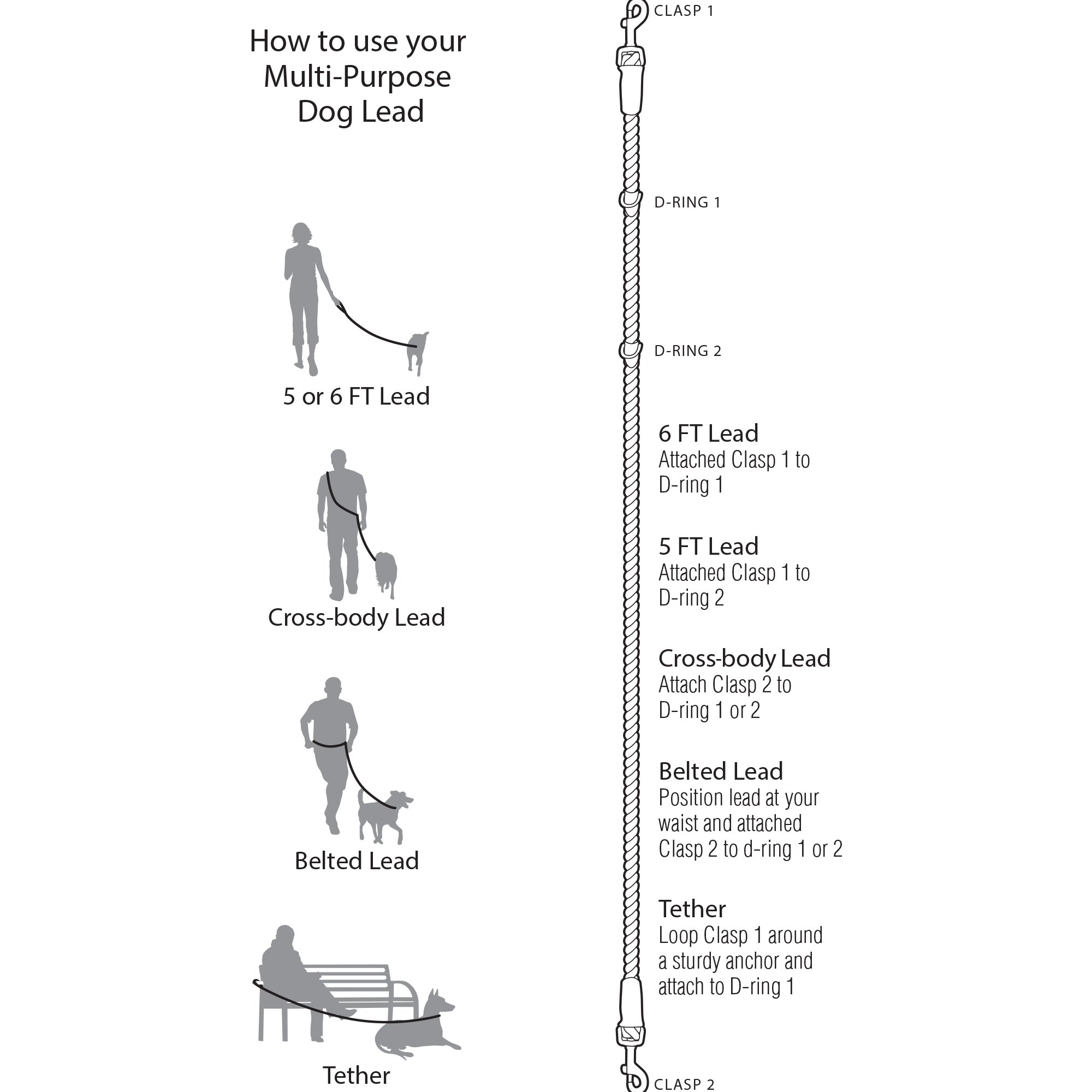 cross body dog leash