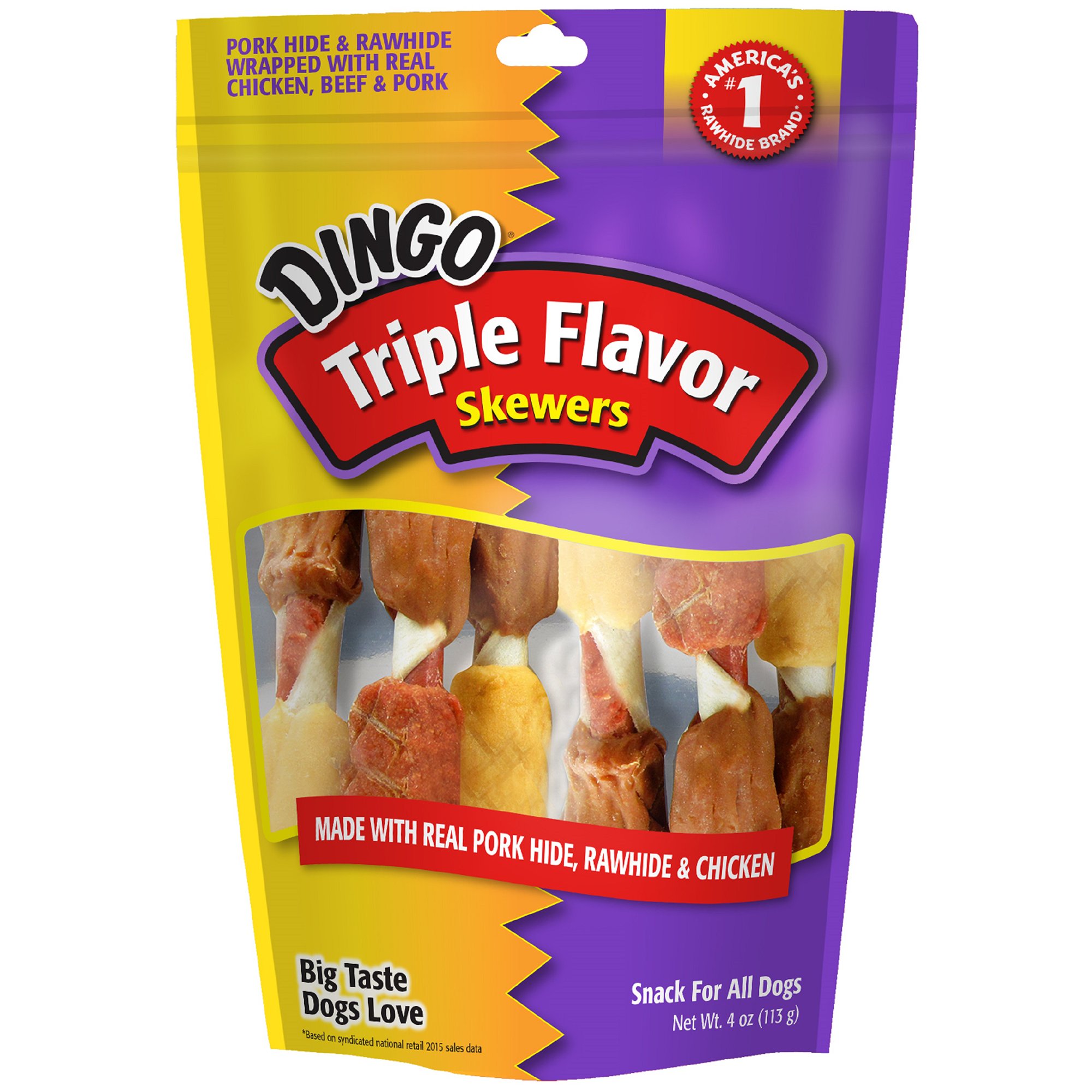 Dingo Triple Flavor Skewers Dog Treats | Petco