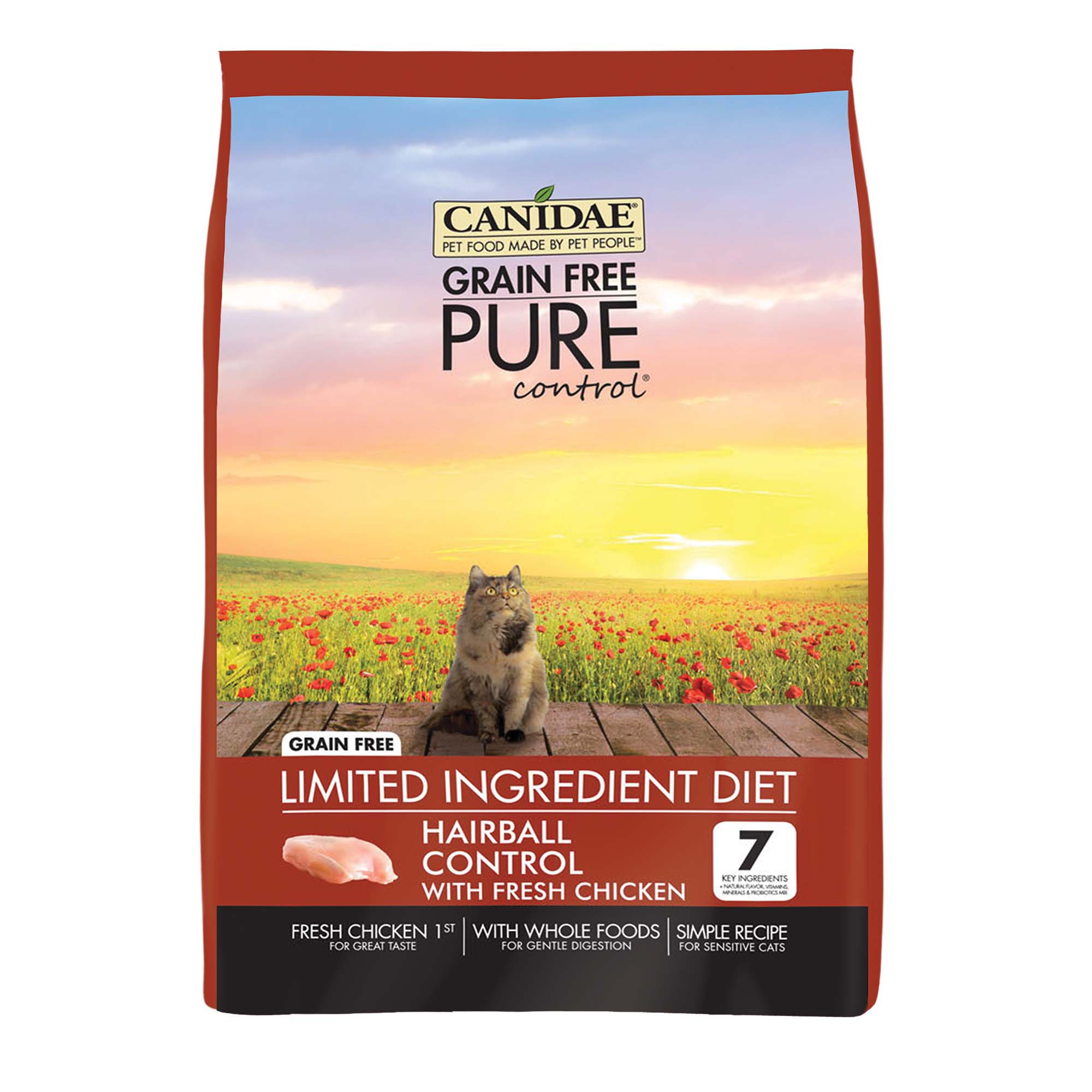 CANIDAE Grain Free PURE Control Hairball Control Fresh Chicken Cat Food