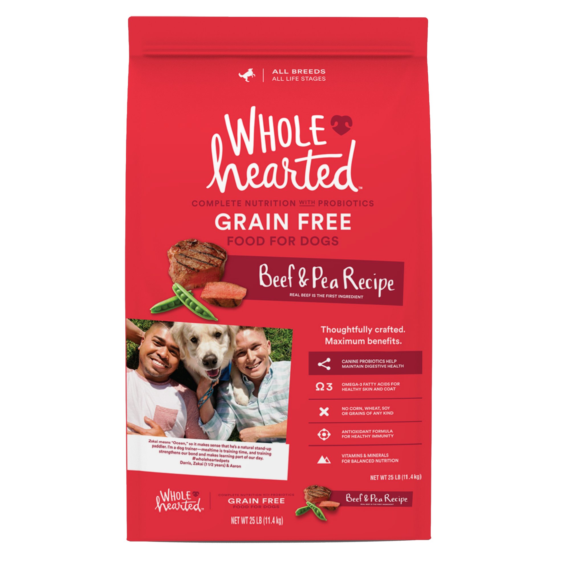 WholeHearted Grain Free All Life Stages Beef & Pea Formula Dry Dog Food