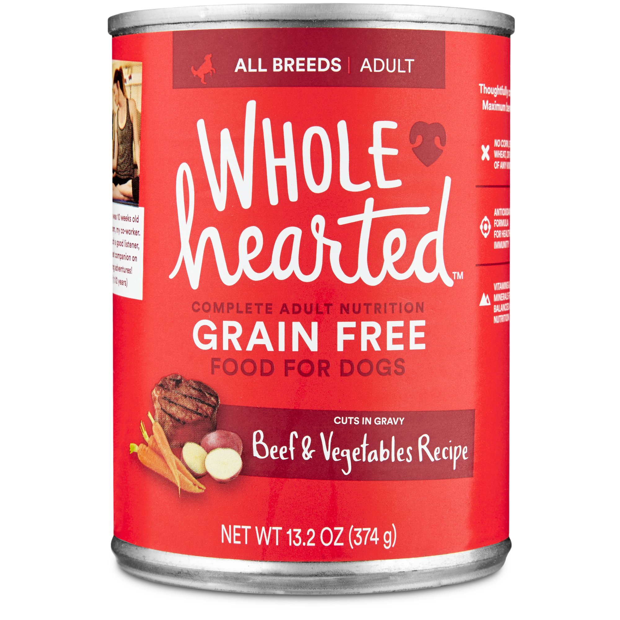 WholeHearted Grain Free Adult Beef and Vegetable Recipe Wet Dog Food