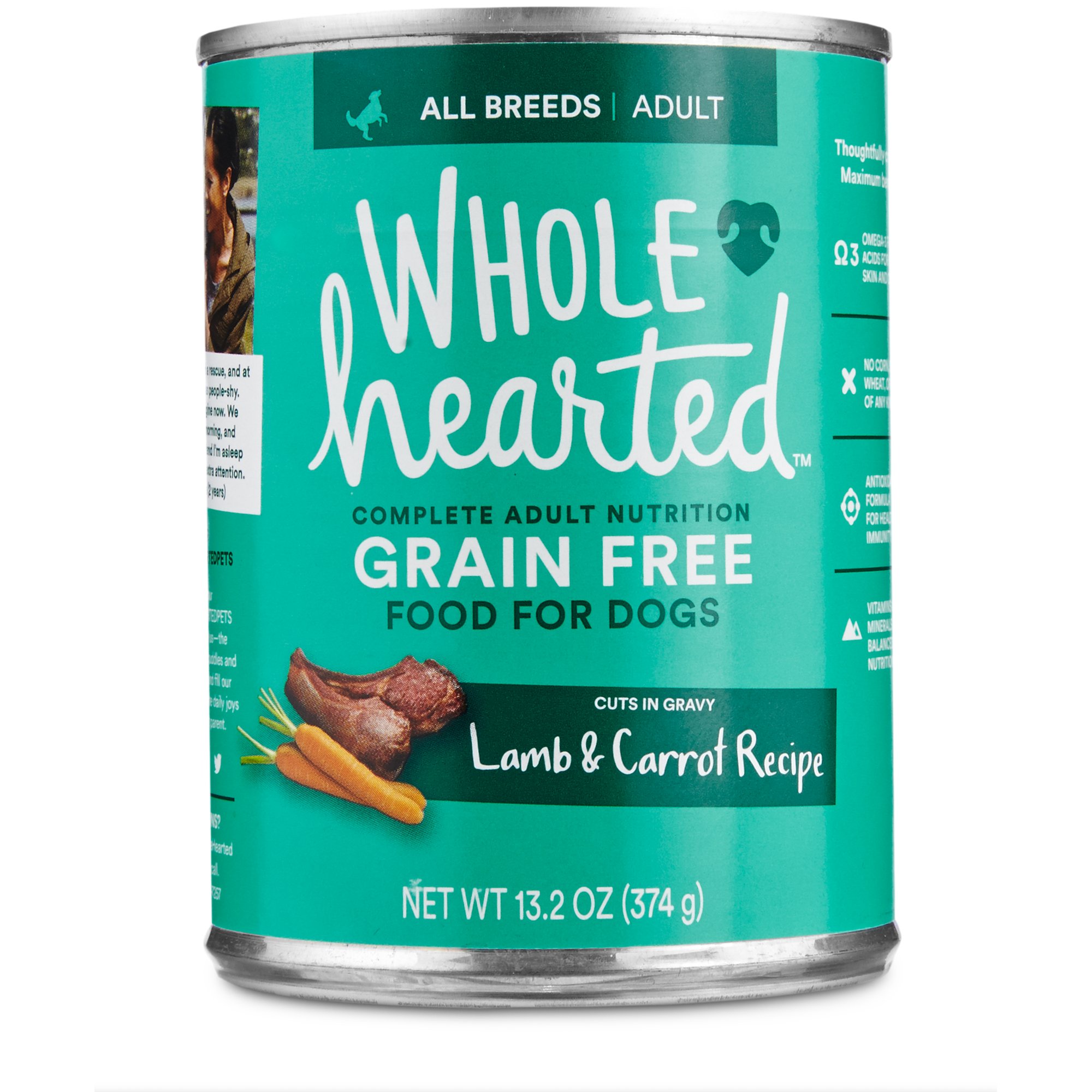 WholeHearted Grain Free Adult Lamb and Carrot Recipe Wet Dog Food | Petco 