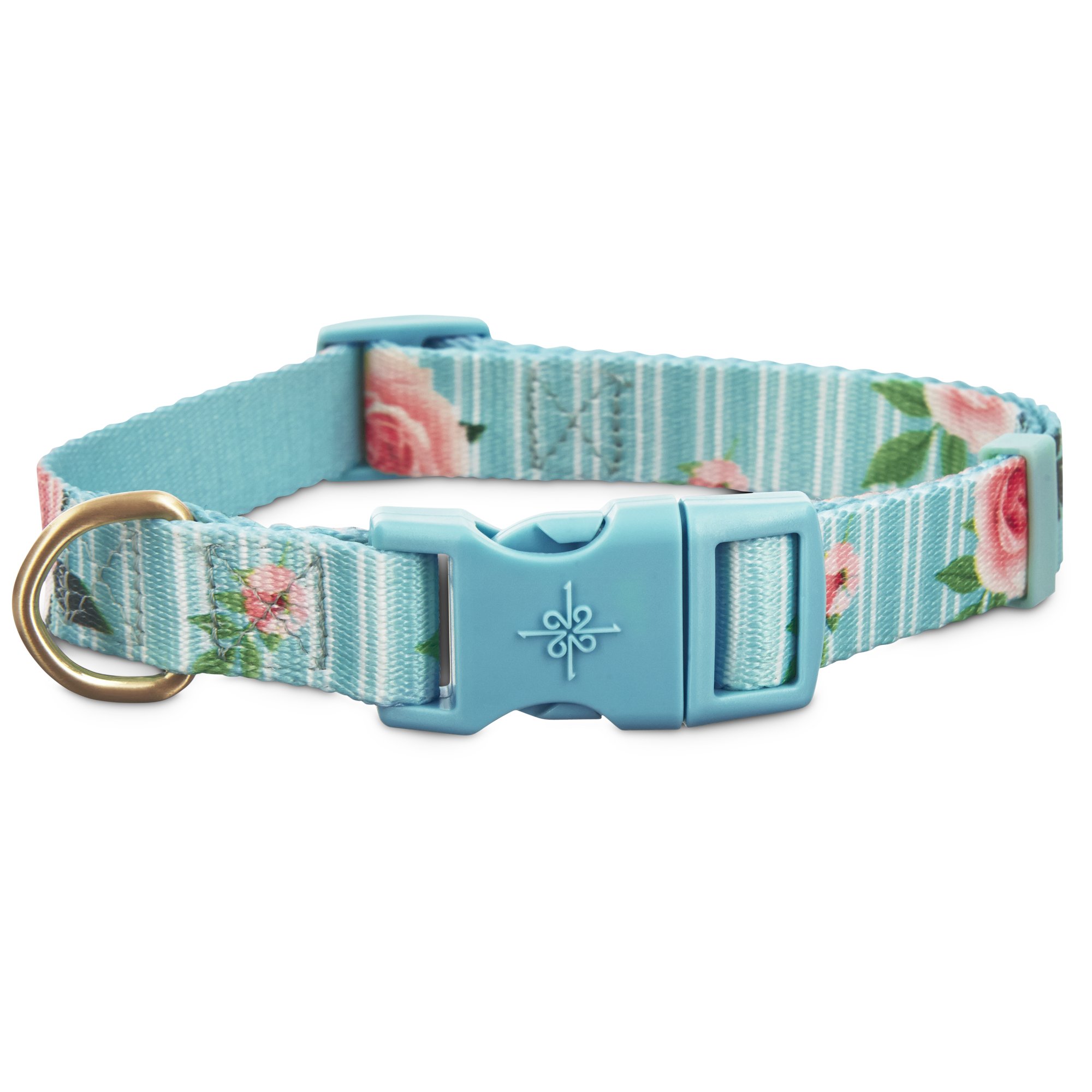 Good2Go Pink Rose Print Dog Collar in Blue | Petco