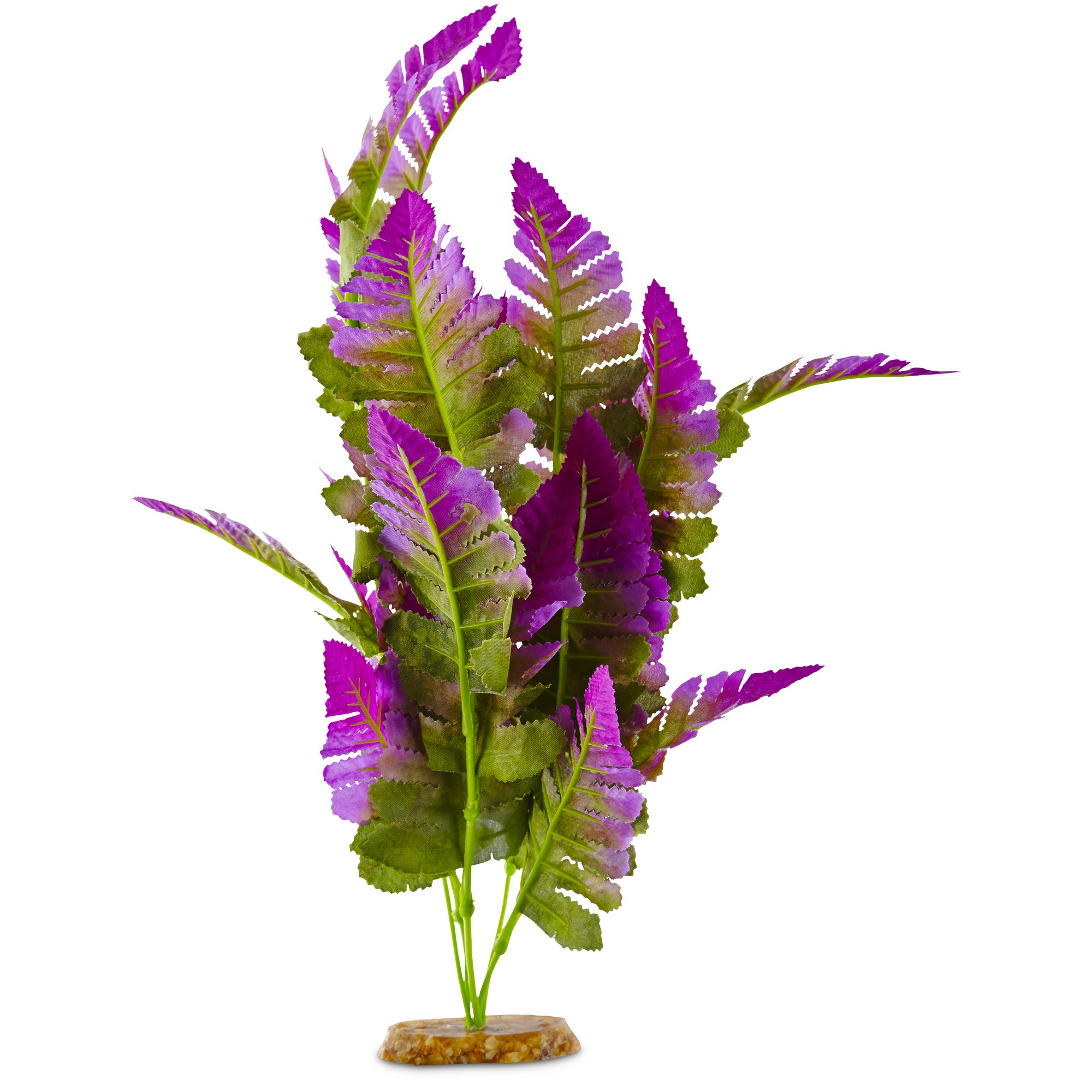 Imagtarium Purple Fern Silk Aquarium Plant Petco