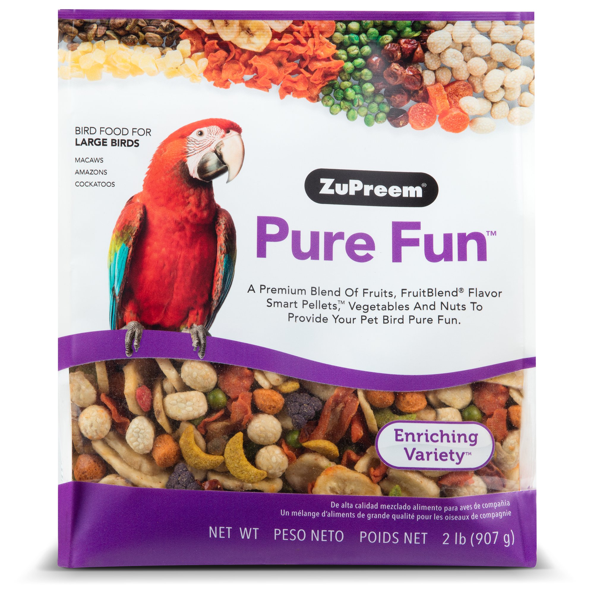 ZuPreem Pure Fun Bird Food for Large Birds, 2 lbs. Petco