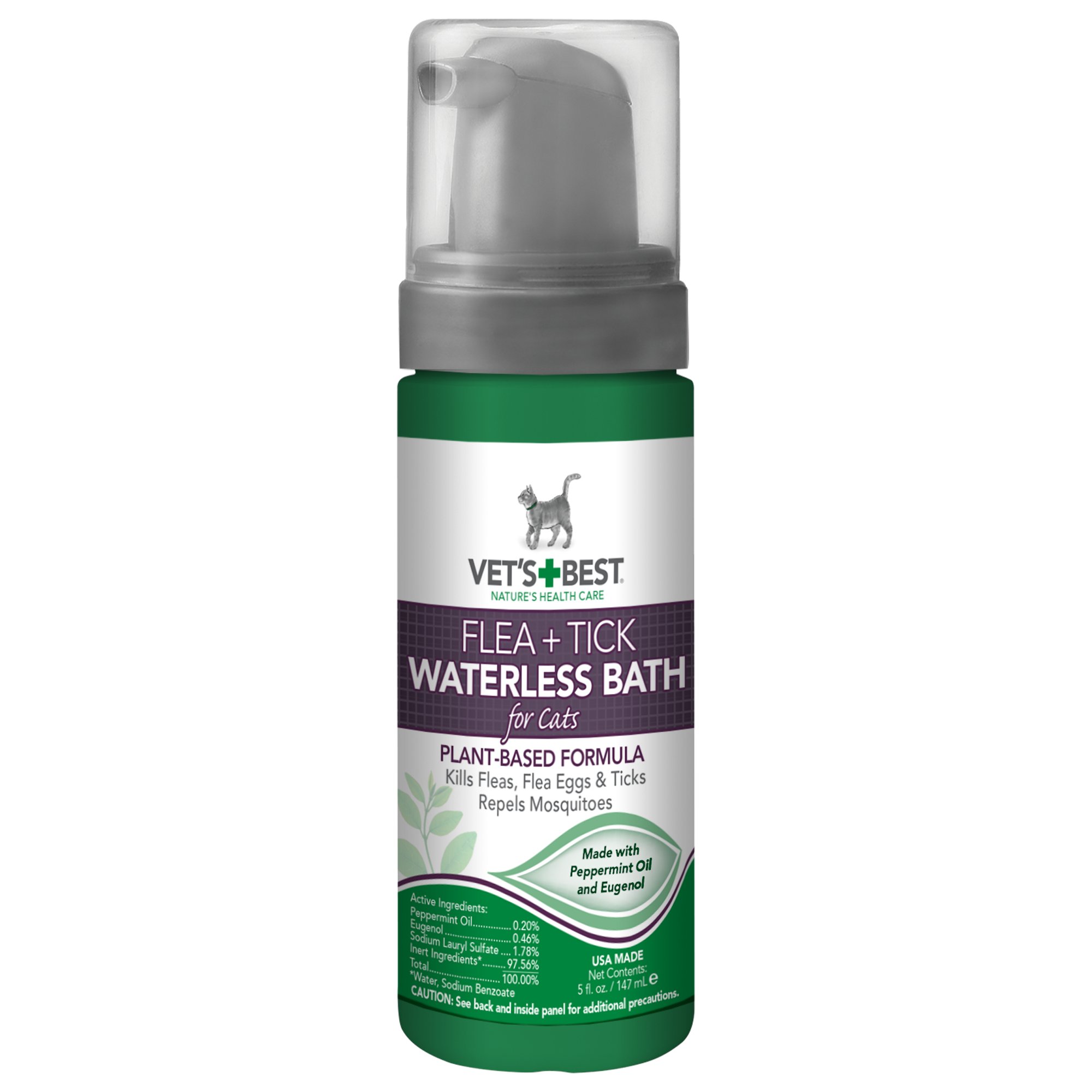 Vet's Best Flea & Tick Waterless Bath for Cats Petco