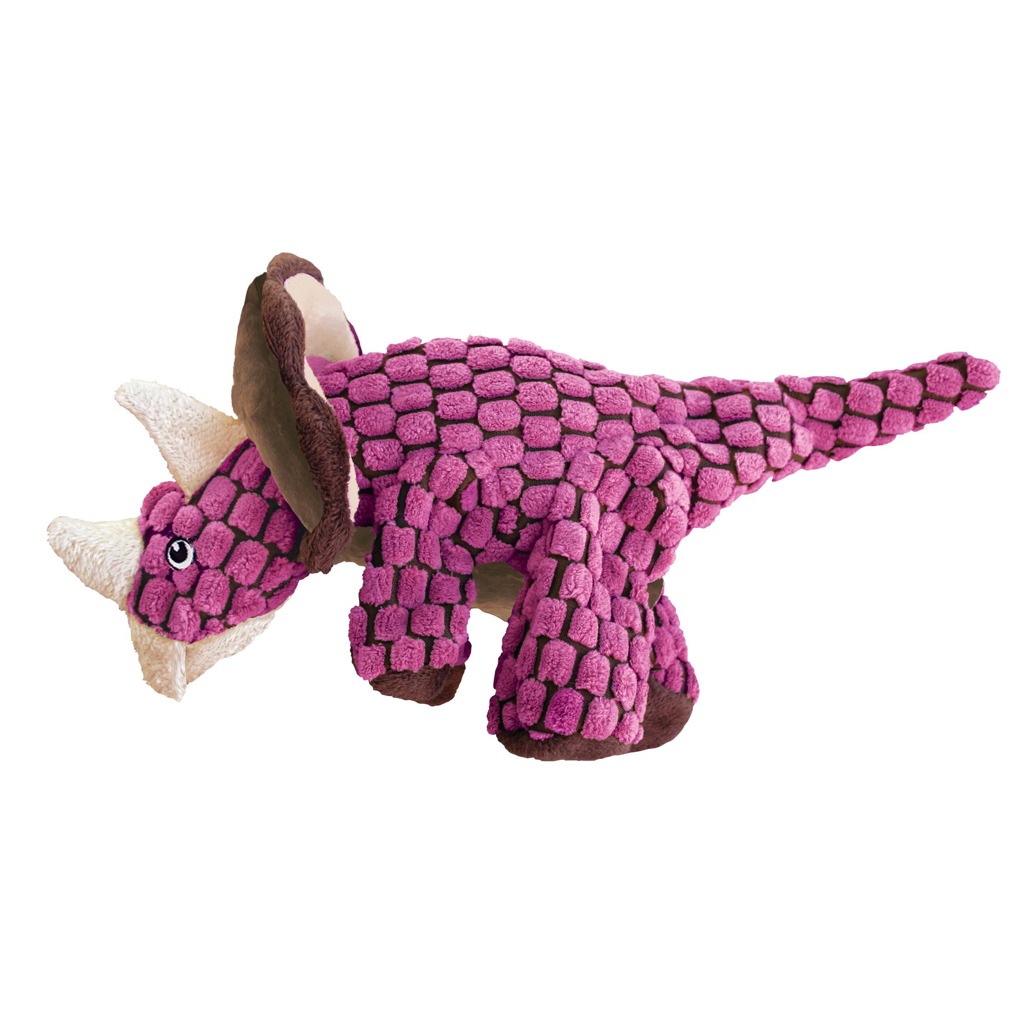 KONG Dynos Triceratops Pink Dog Toy Petco