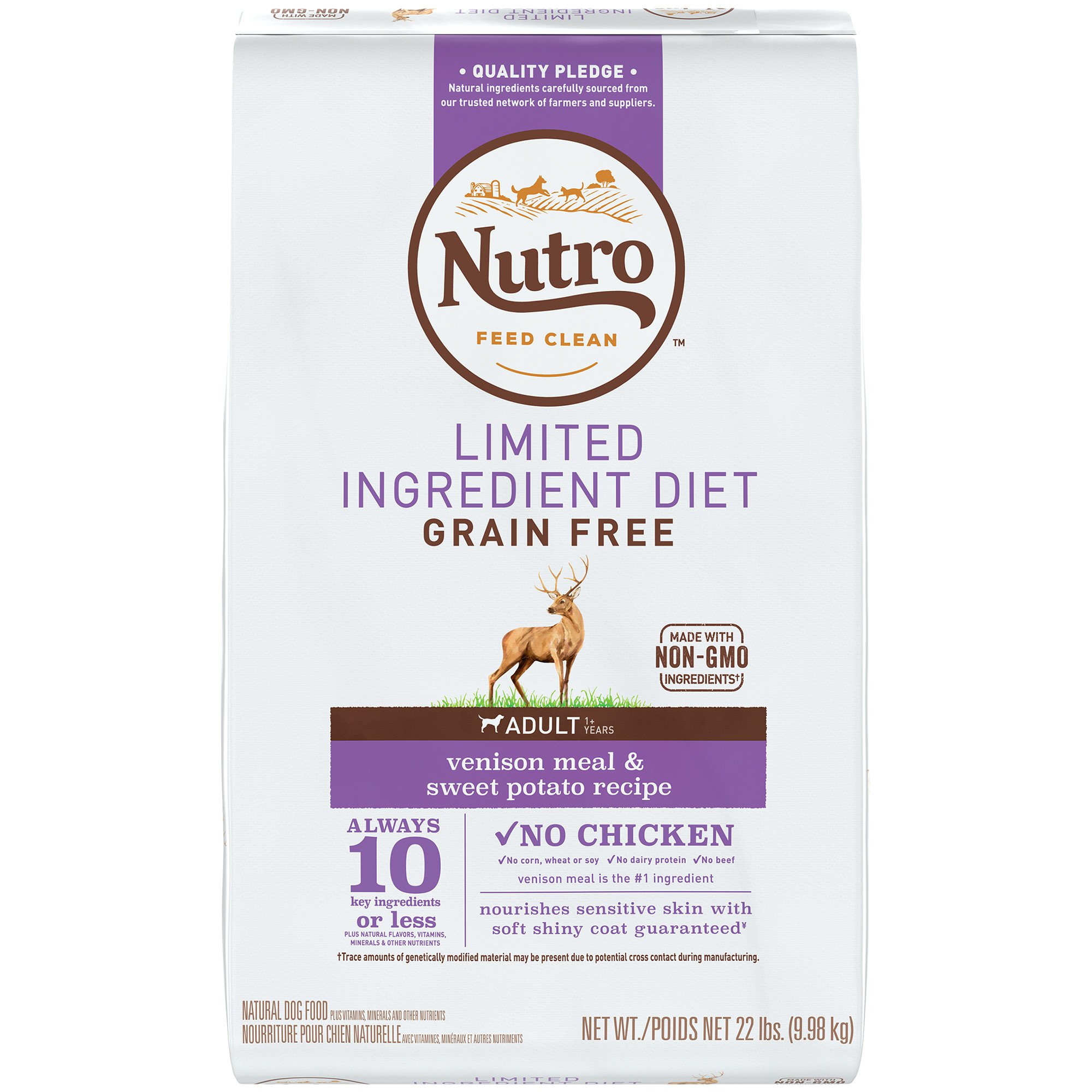 NUTRO Limited Ingredient Diet Venison Meal & Sweet Potato Recipe Dry