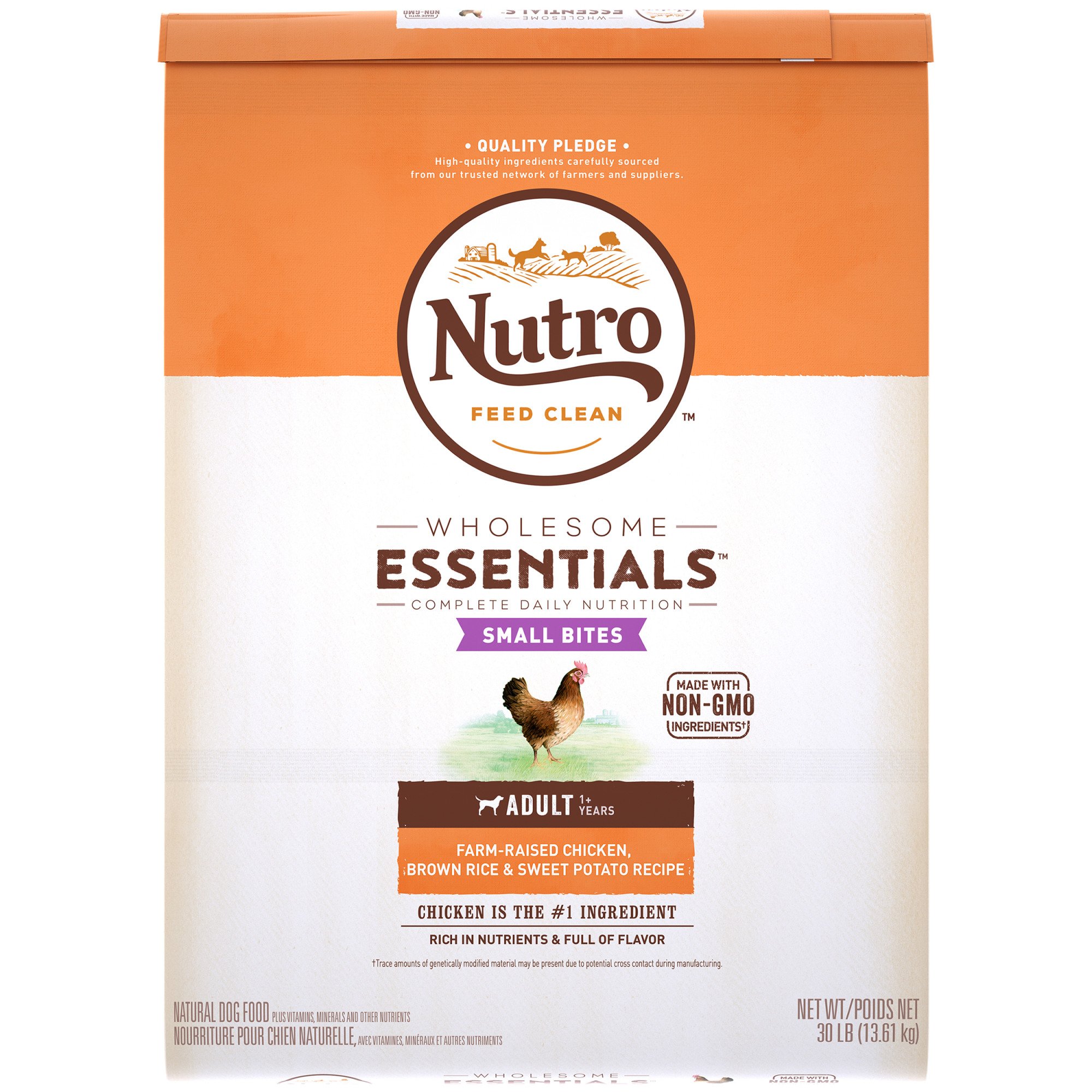 NUTRO WHOLESOME ESSENTIALS Small Bites Farm-Raised Chicken, Brown Rice