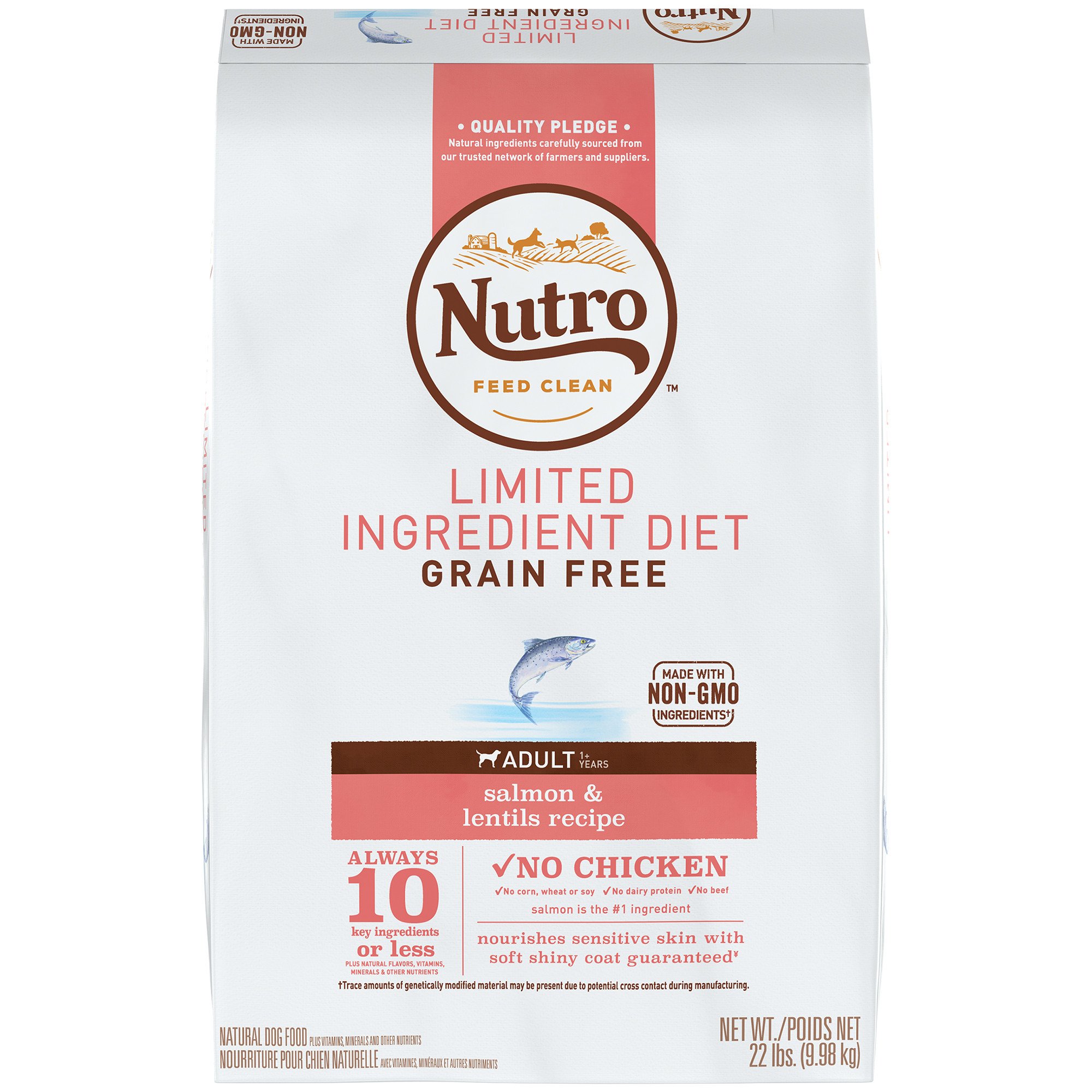 NUTRO Limited Ingredient Diet Salmon & Lentils Recipe Dry Adult Dog Food | Petco