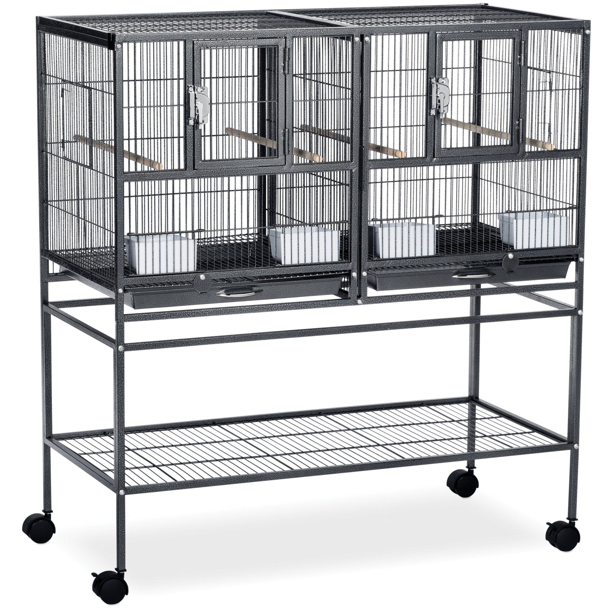 Prevue Pet Products Hampton Deluxe Divided Breeder Cage- With Stand