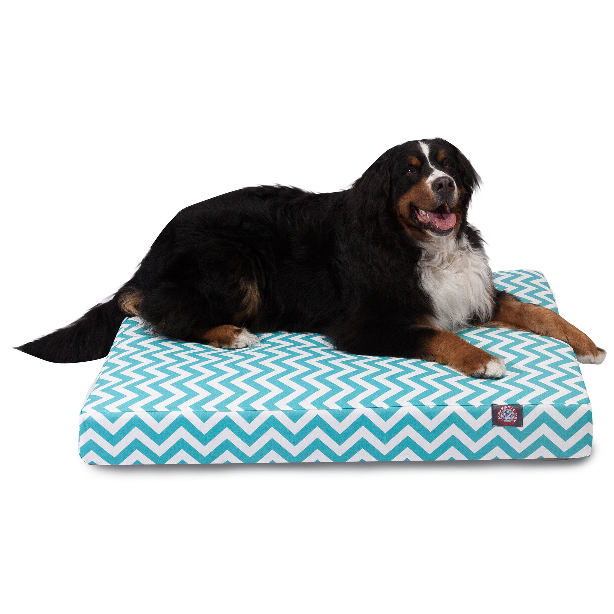 Majestic Pet Teal Chevron Orthopedic Memory Foam Rectangle Dog Bed Petco