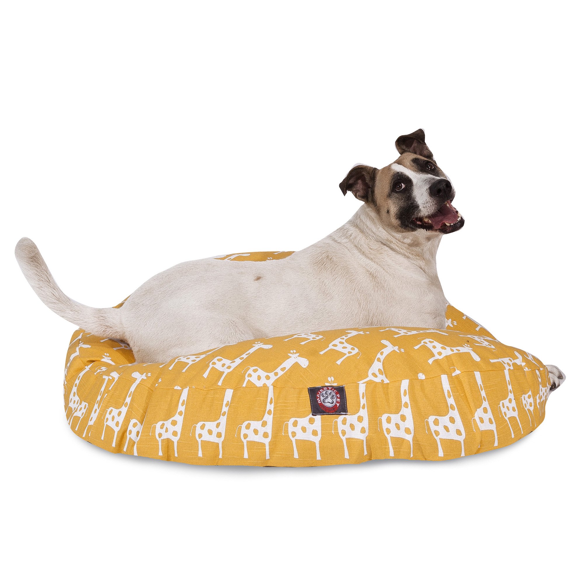 Majestic Pet Stretch Yellow Round Pet Bed Petco