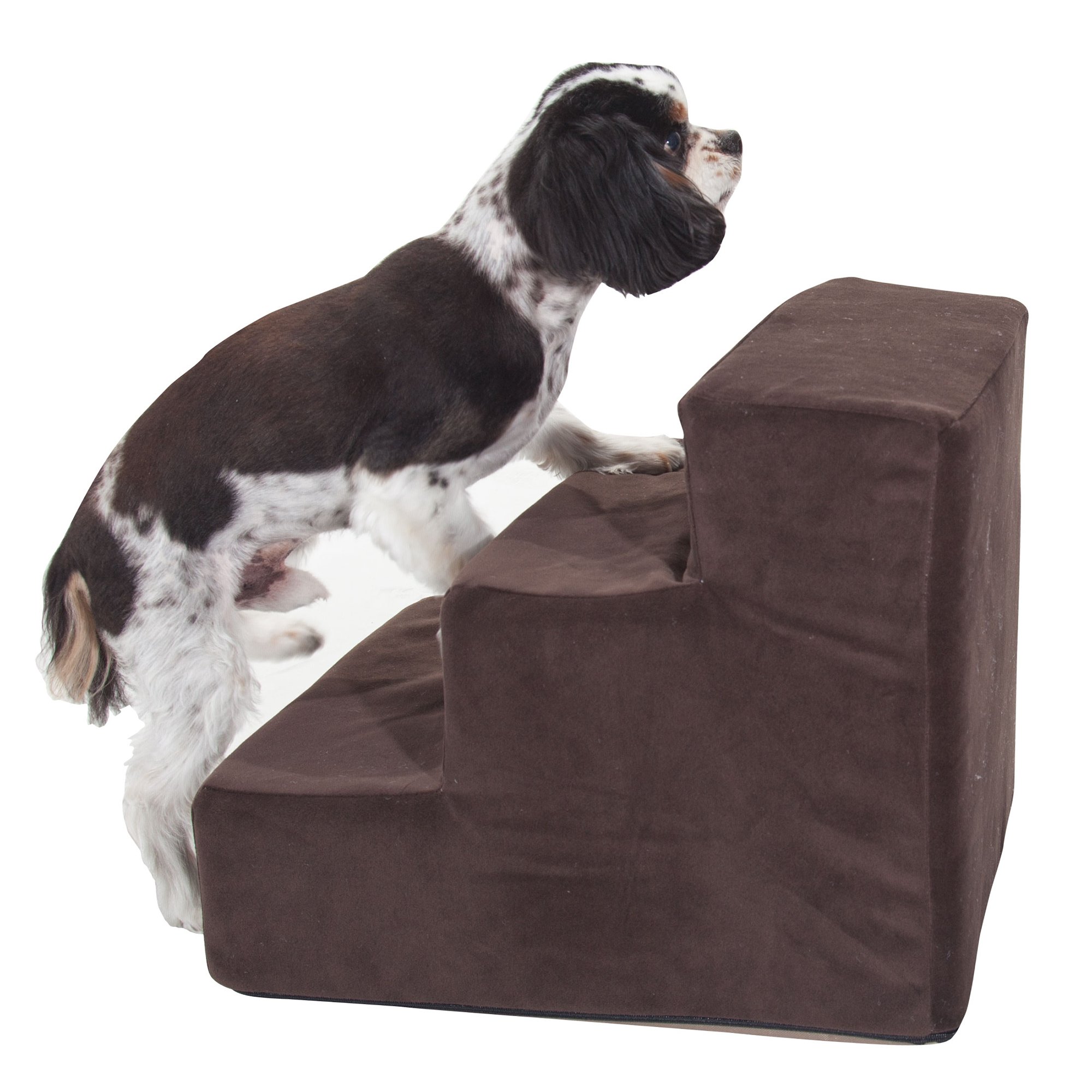 Majestic Pet Products 3Step Chocolate Suede Pet Stairs Petco