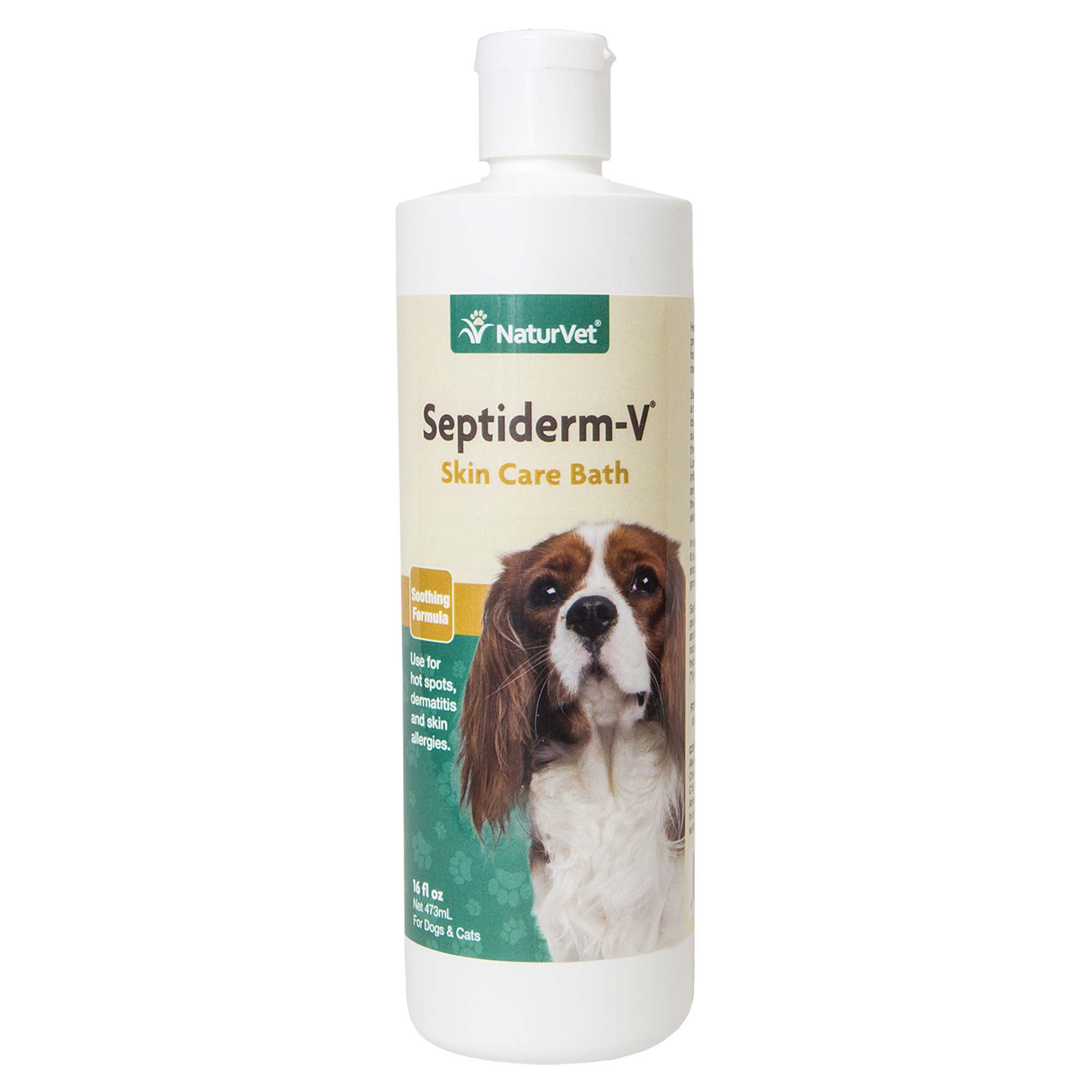 SeptidermV Antiseptic Skin Care Bath Grooming Shampoo for Dogs, Cats