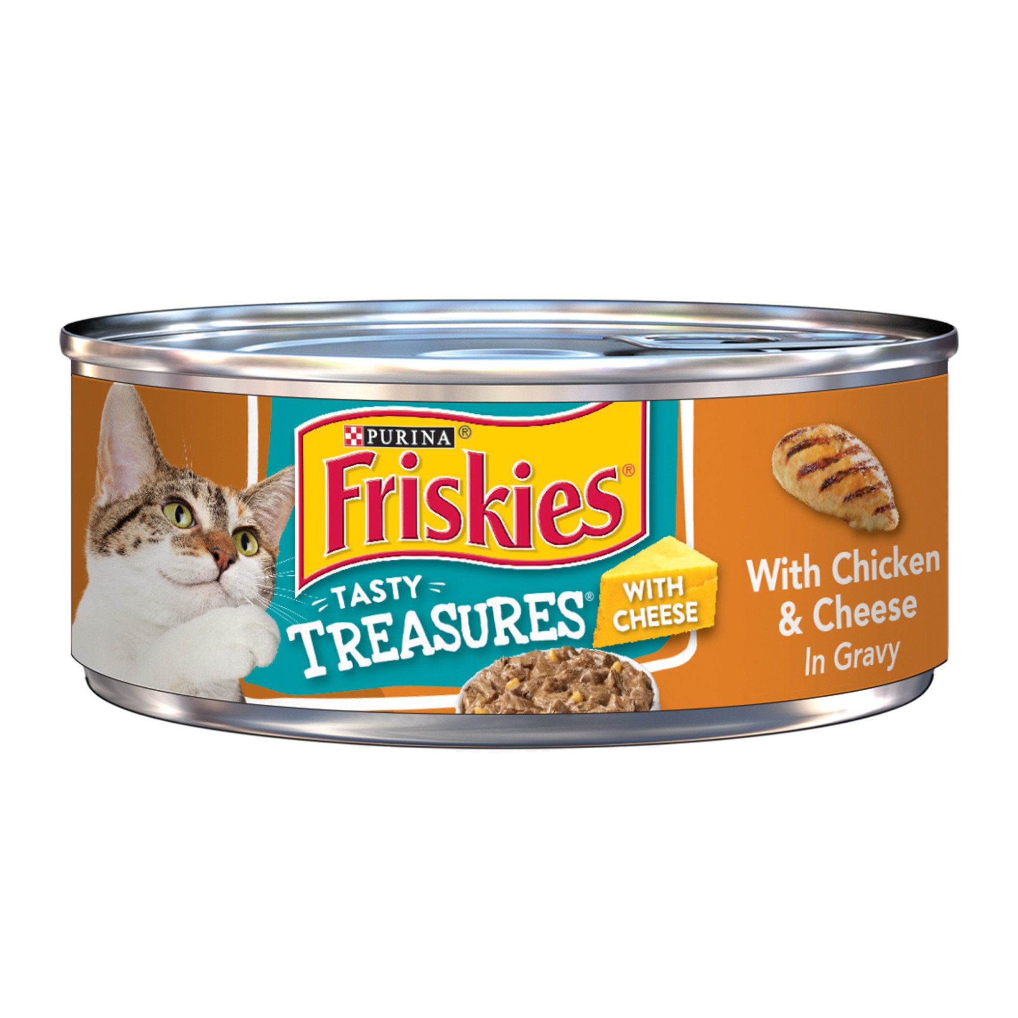 Friskies Tasty Treasures Chicken & Cheese In Gravy Canned Cat Food | Petco