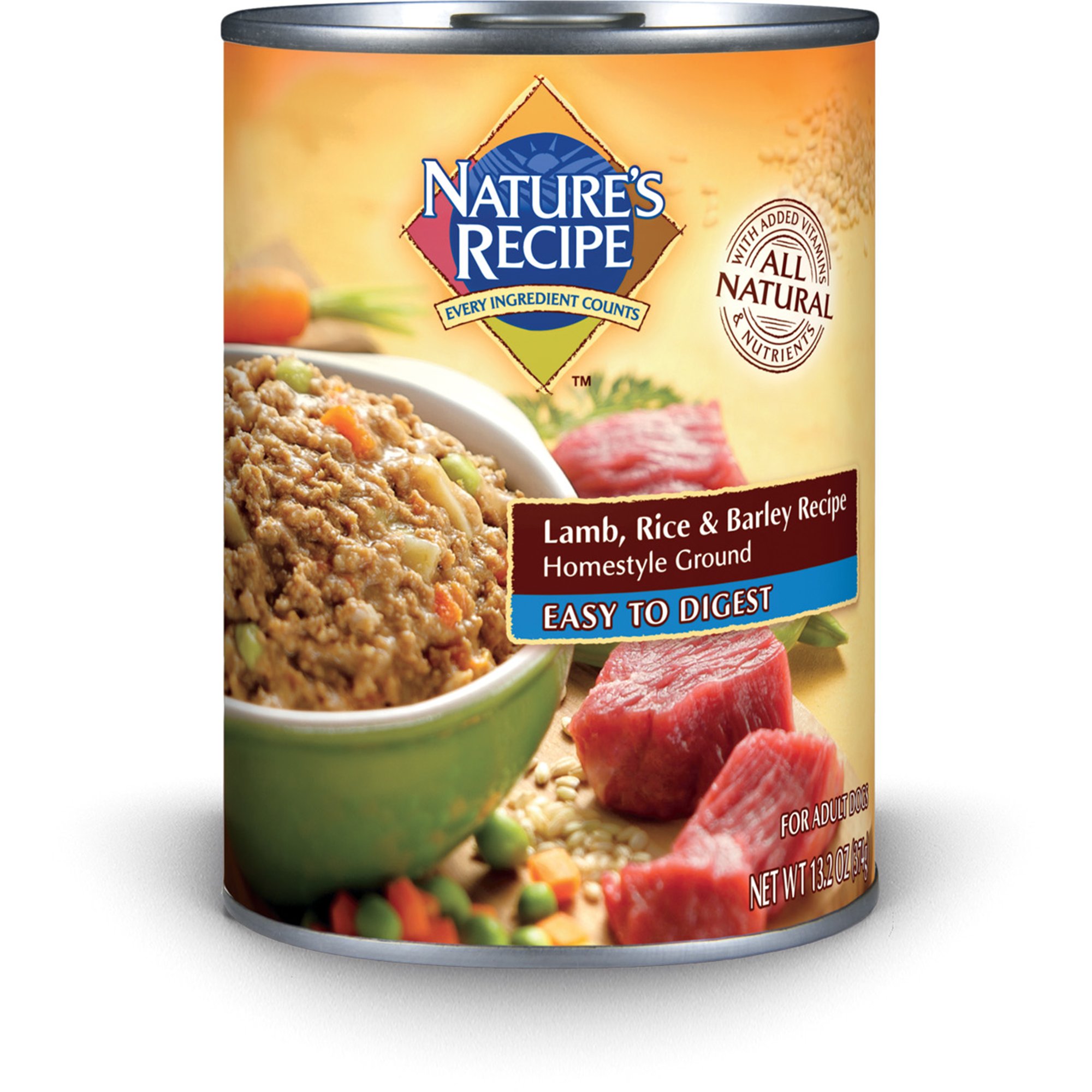 Nature's Recipe Easy to Digest Lamb, Rice & Barley Formula Canned Dog