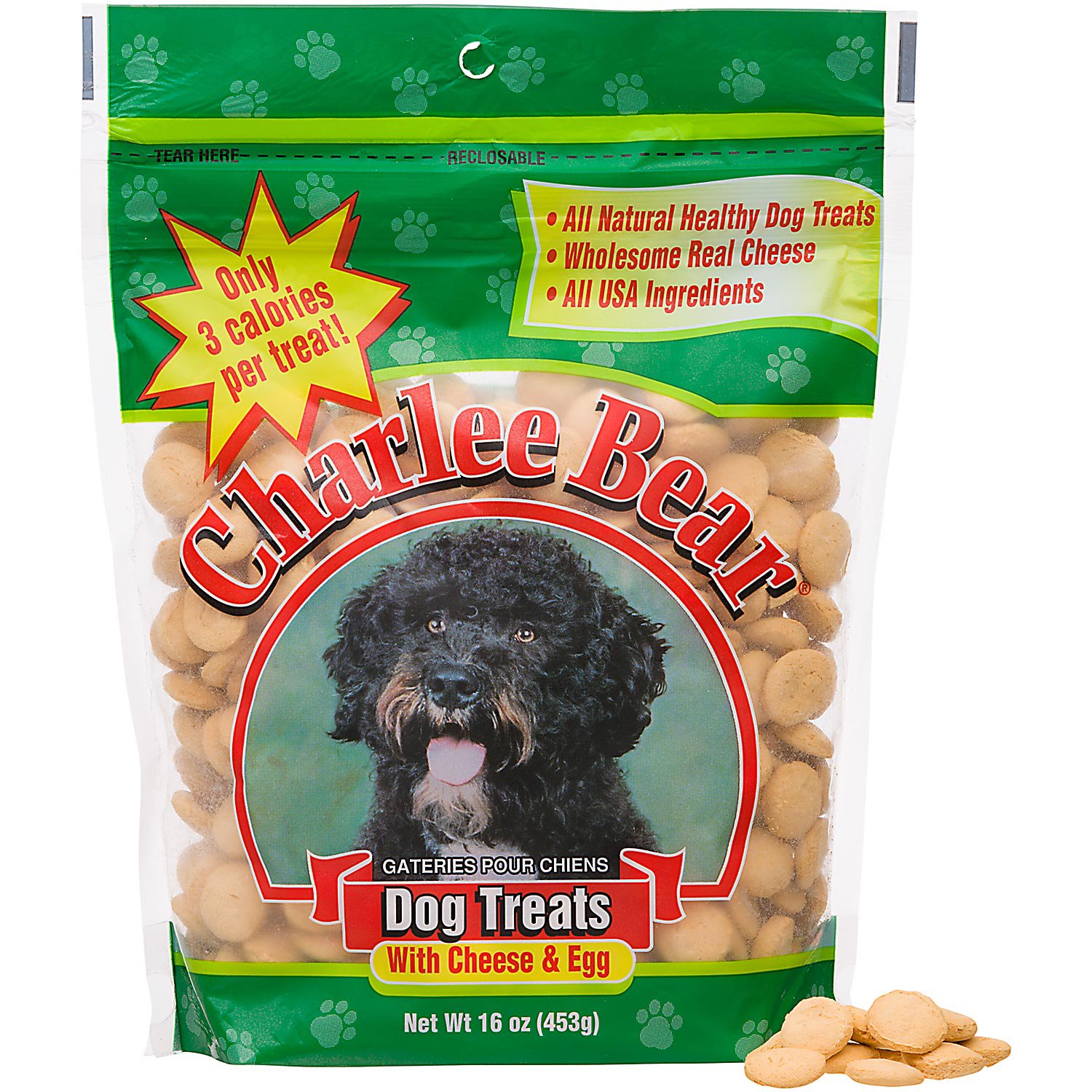 Charlee Bear Dog Treats with Cheese 
