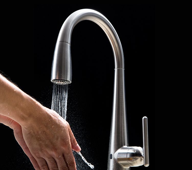 Pfister React touch-free technology