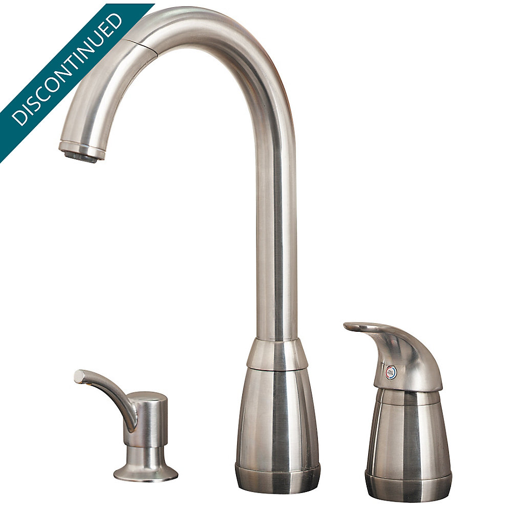 Stainless Steel Contempra 1 Handle Kitchen Faucet T526 5SS