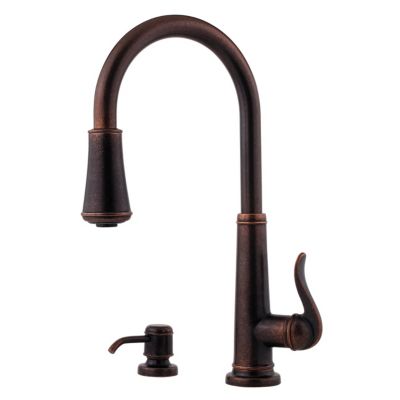 Rustic Bronze Ashfield 1 Handle Pull Down Kitchen Faucet GT529