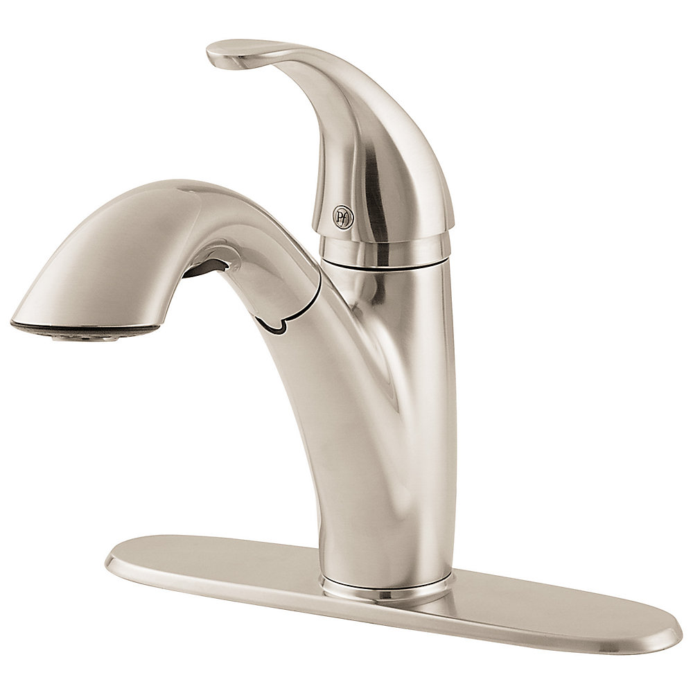 Stainless Steel Parisa 1 Handle Pull Out Kitchen Faucet LG534