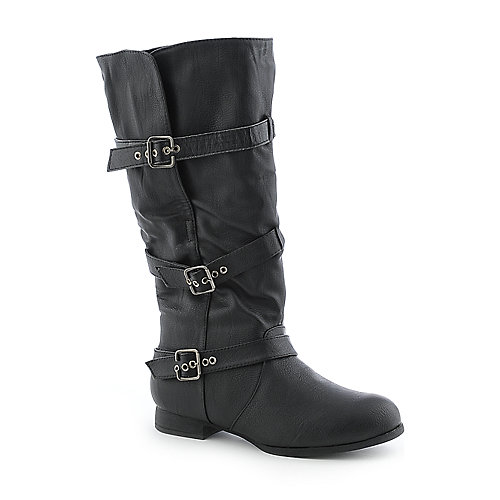 Wild Diva Womens Tosca-15 black fold down riding boot | Shiekh Shoes