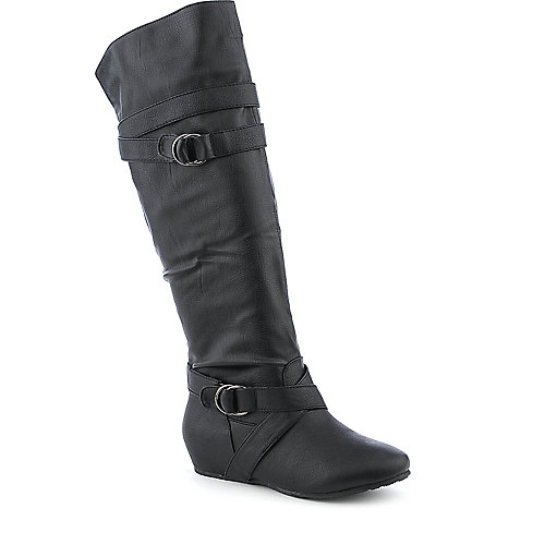 Wild Diva Candies-64 knee high wedged riding boot