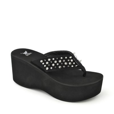 Shiekh Sweta-S Women's Black Thong Sandal | Shiekh Shoes