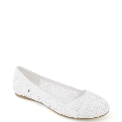 Shiekh Faddy-S white flat slip on casual shoe