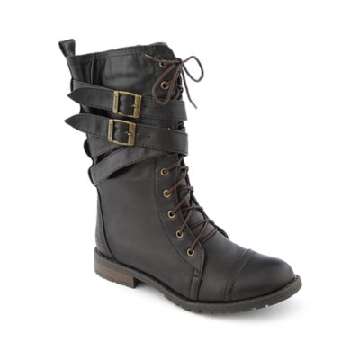 Groove Canyon womens mid-calf low heel military/combat boot